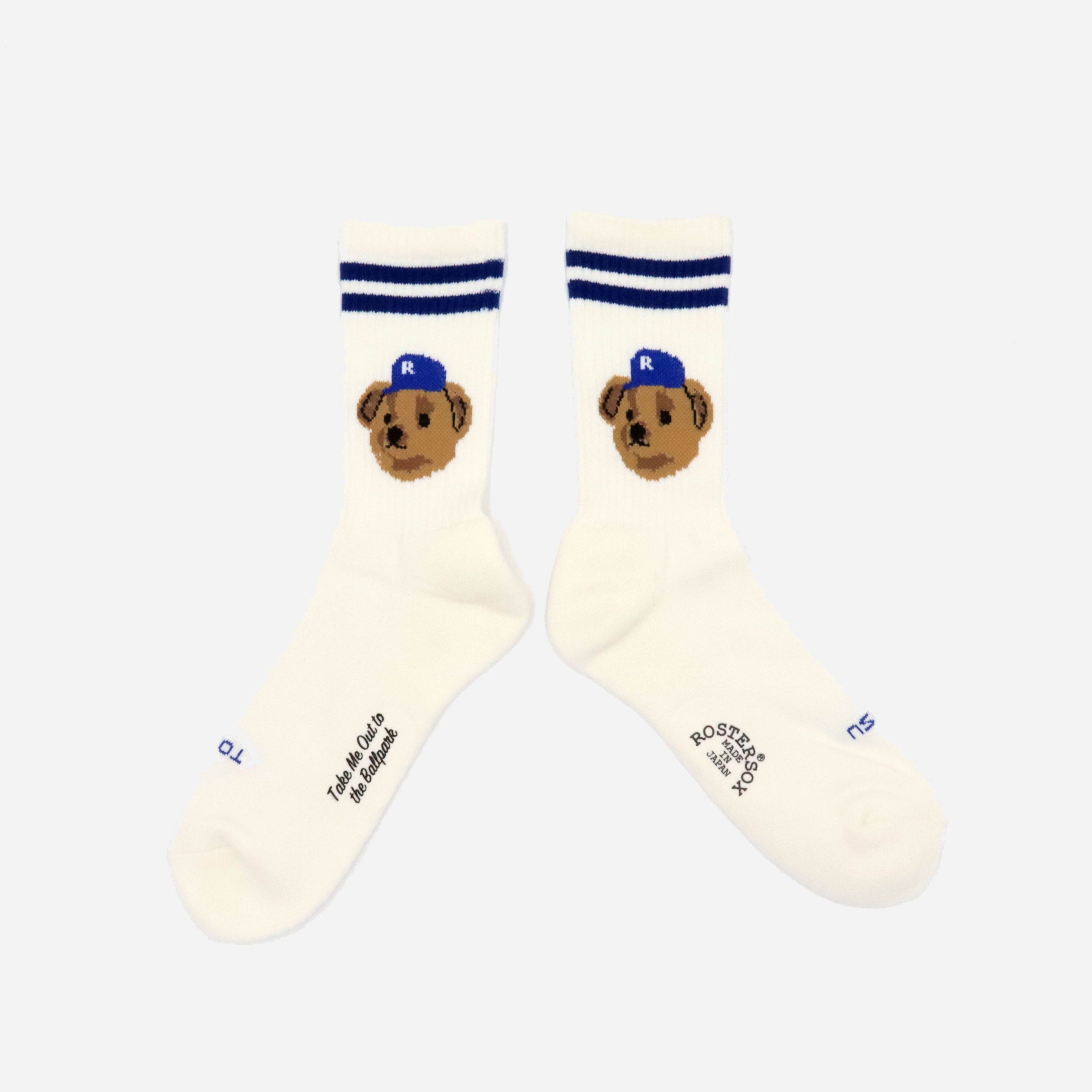 TEAM BEAR SOCK - WHITE