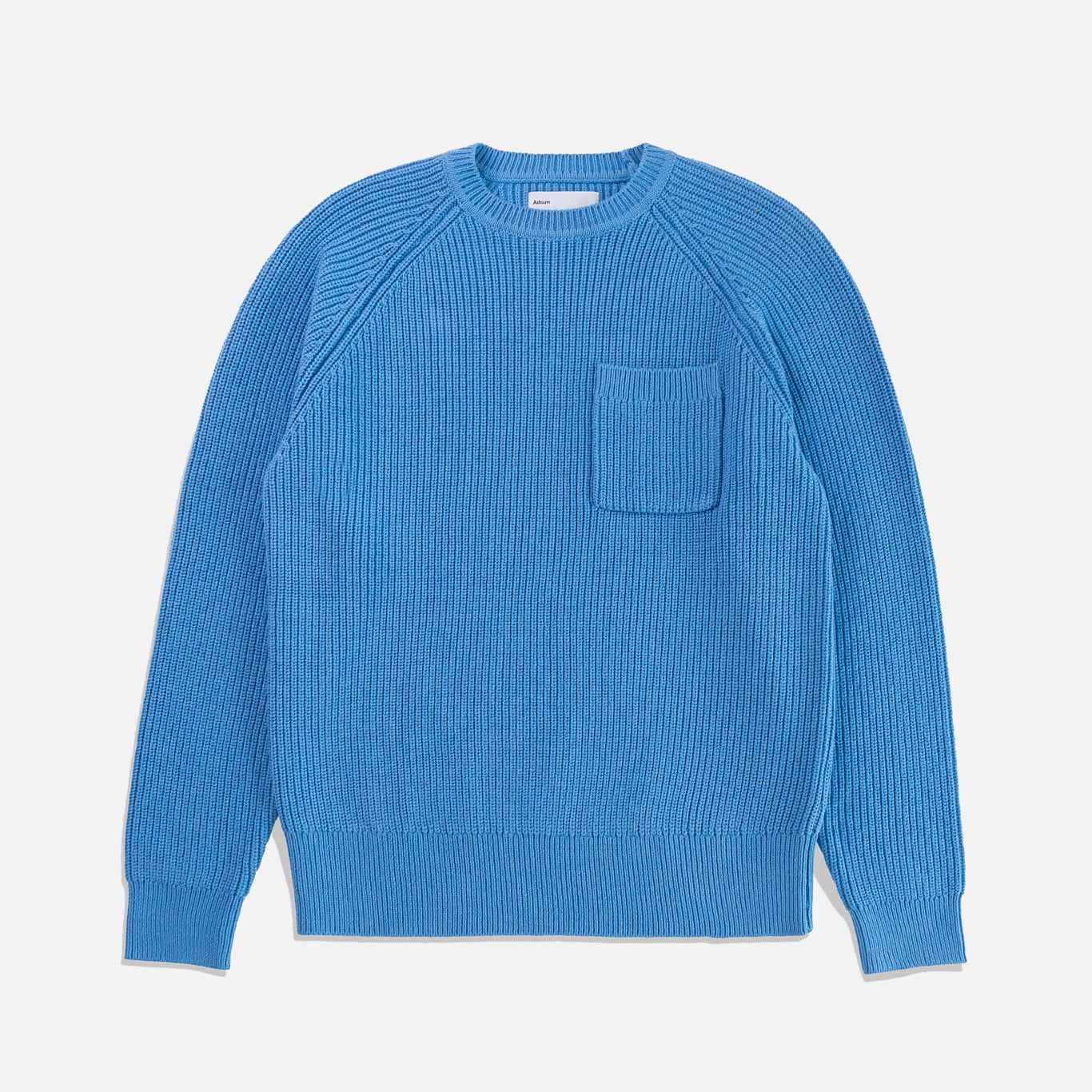 RIBBED CREW NECK KNIT SWEATER  - PORCELAIN