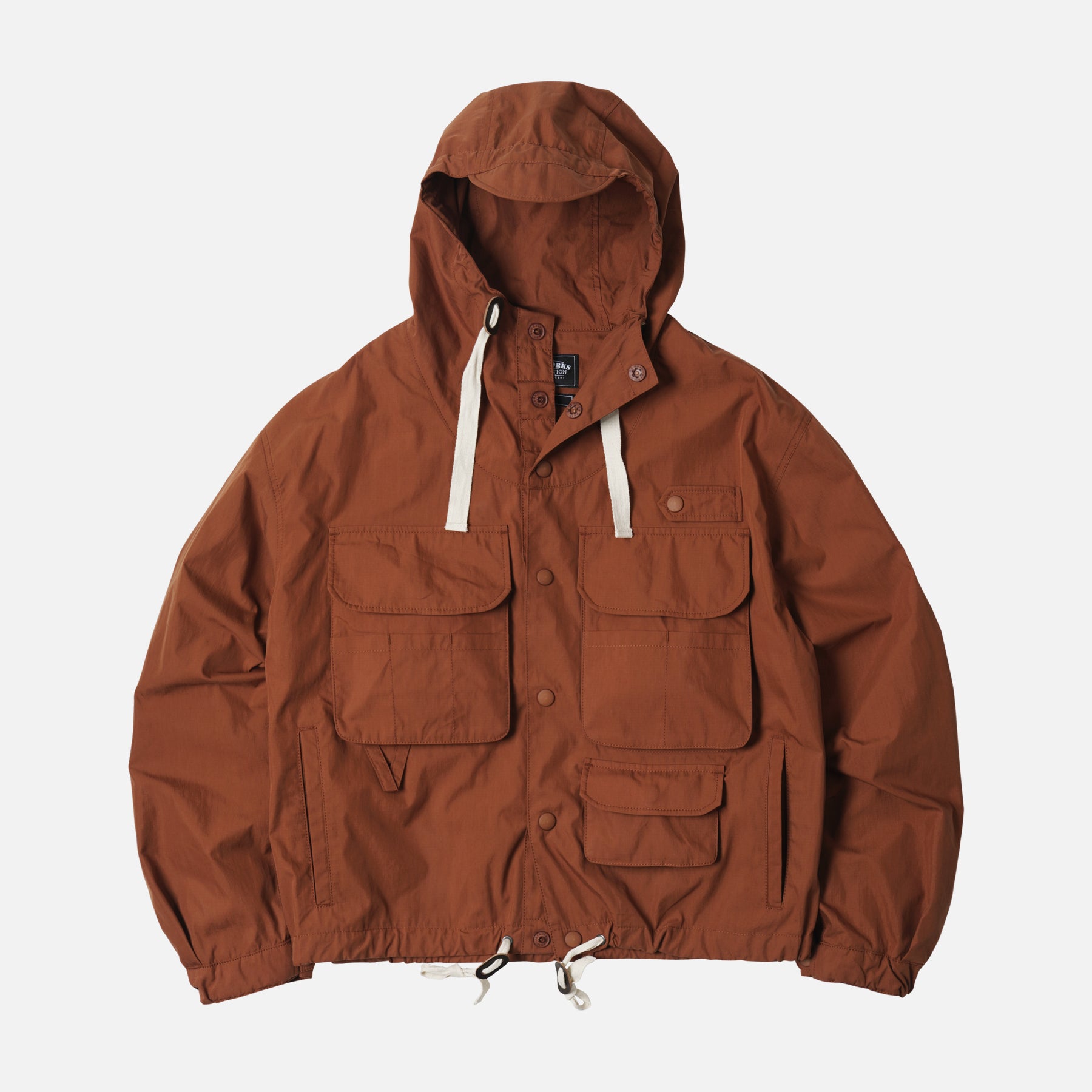 WADING HOODED PARKA JACKET - BRICK