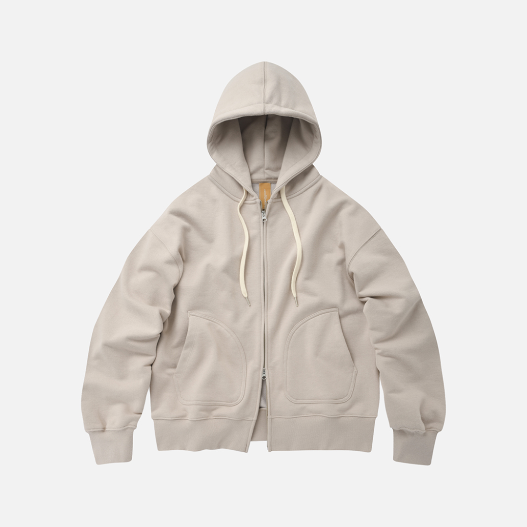 OG HEAVYWEIGHT HOOD ZIP UP HOODIE - TAUPE