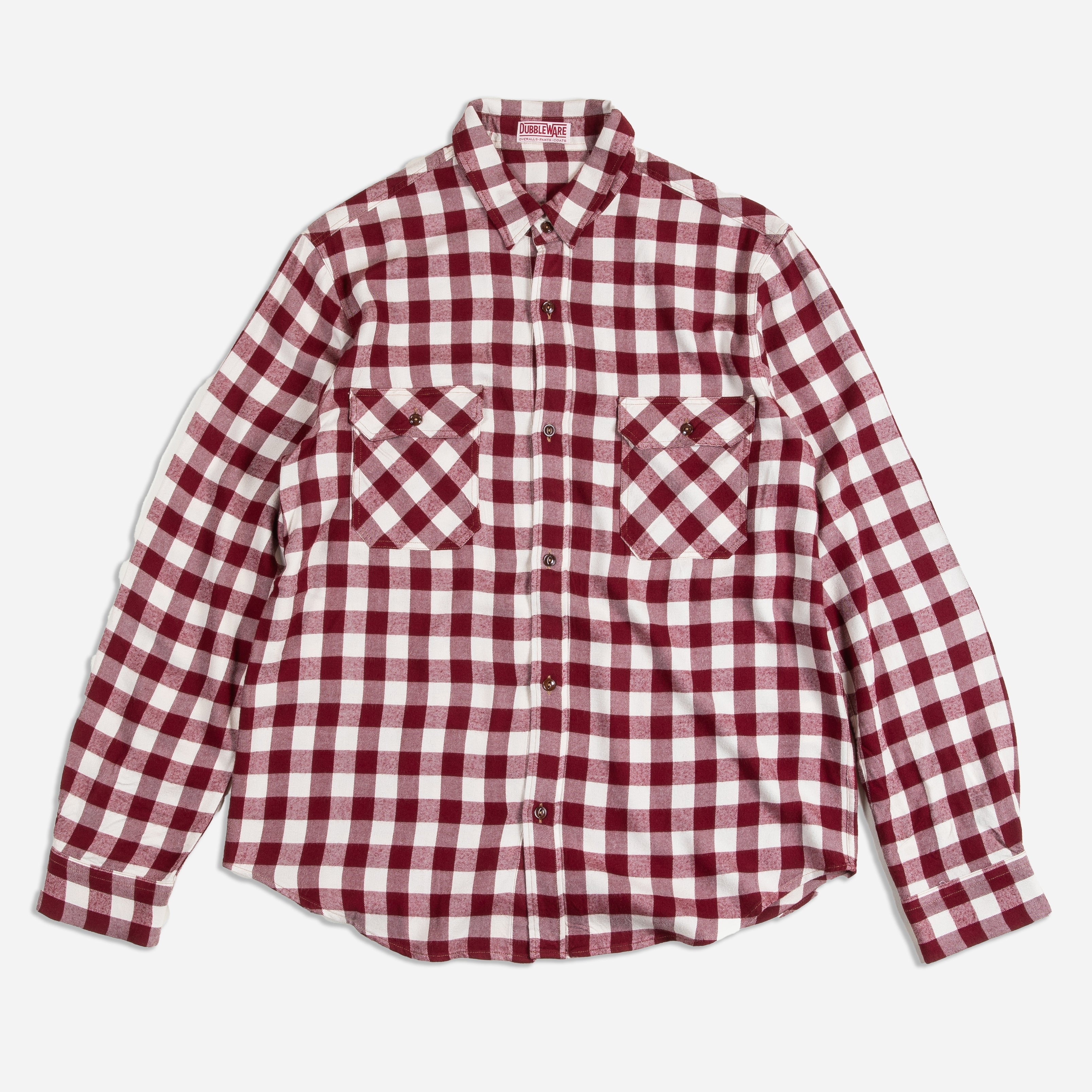 BUFFALO CHECK WORK SHIRT - BORDEAUX