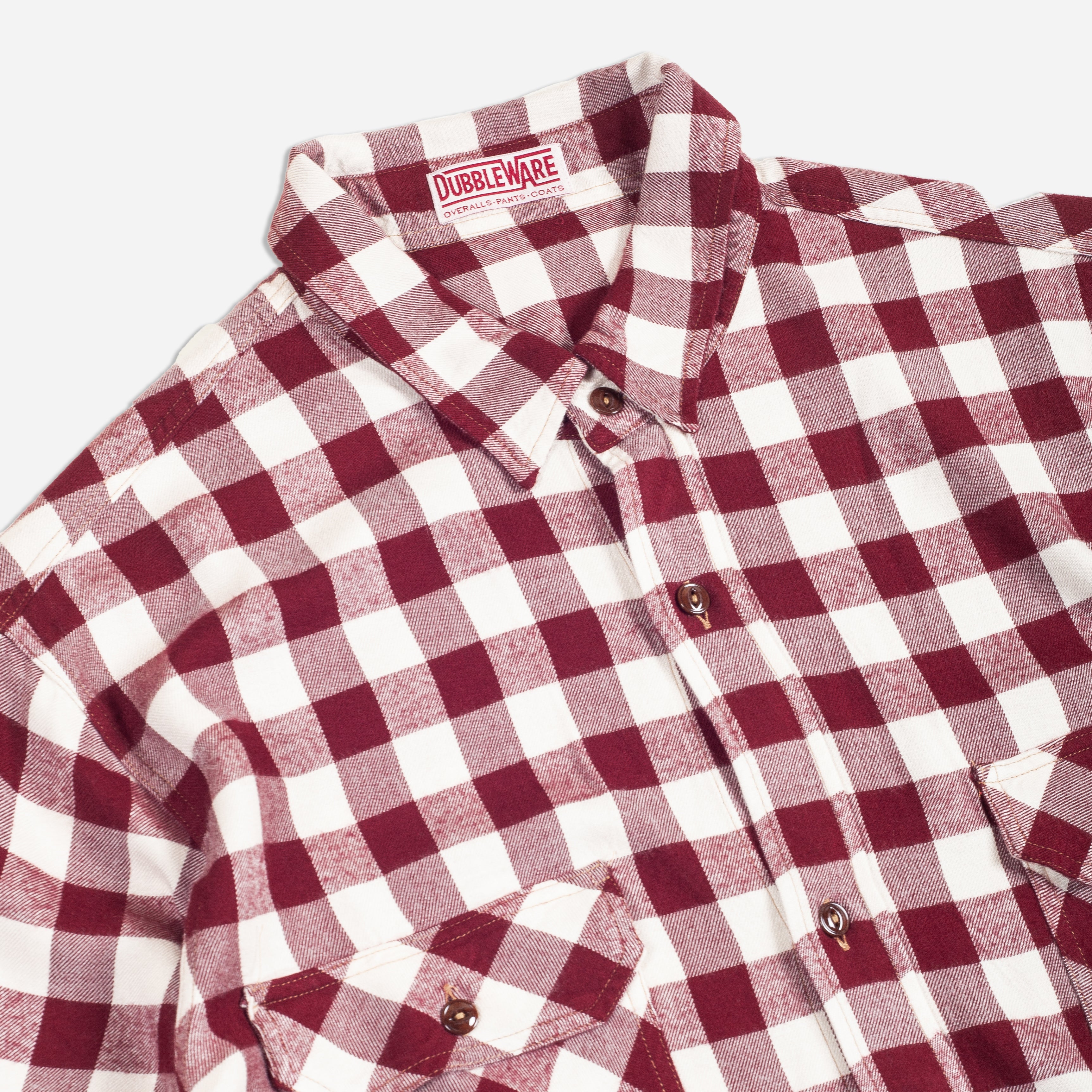 BUFFALO CHECK WORK SHIRT - BORDEAUX