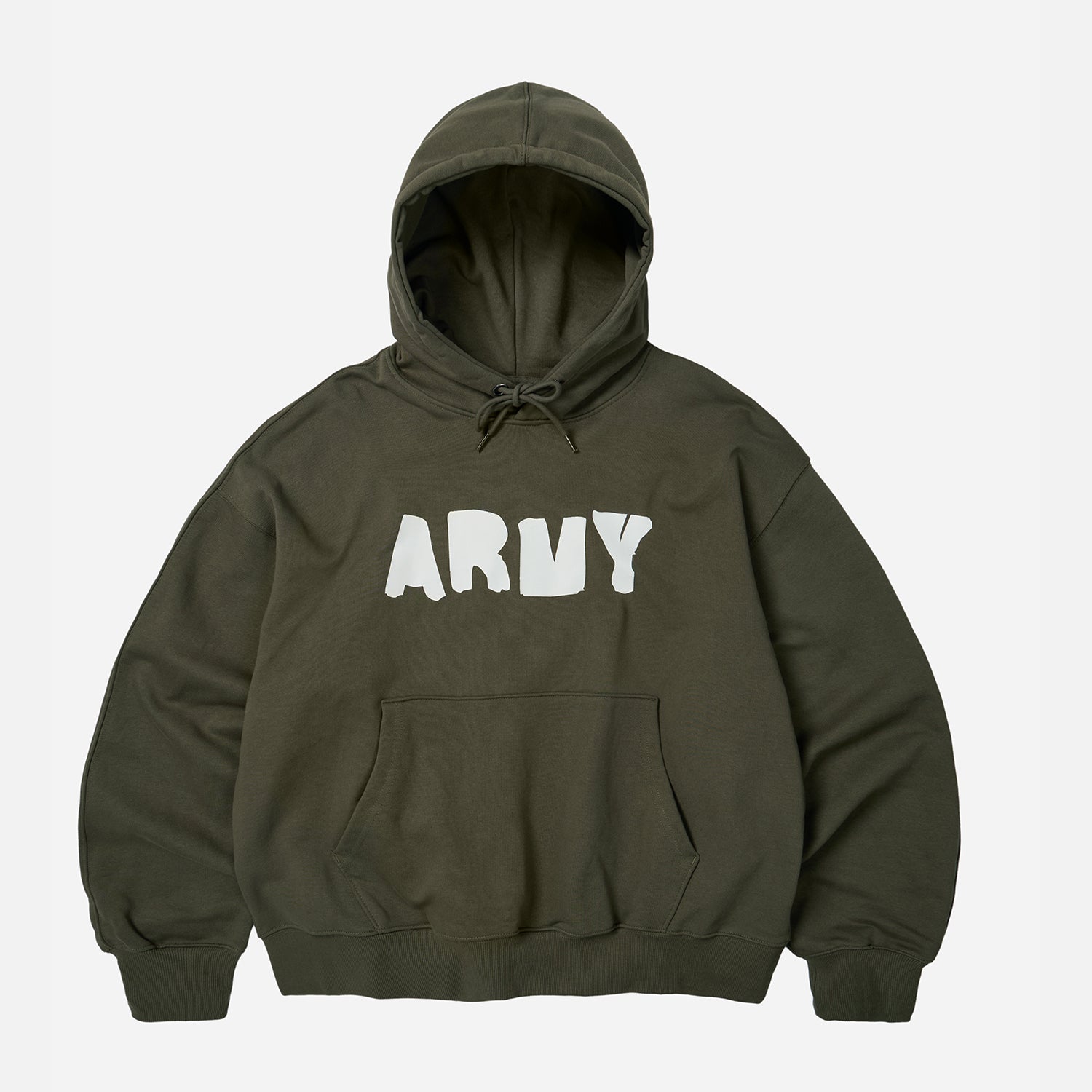 US ARMED FORCES POP OVER HOODIE - OLIVE