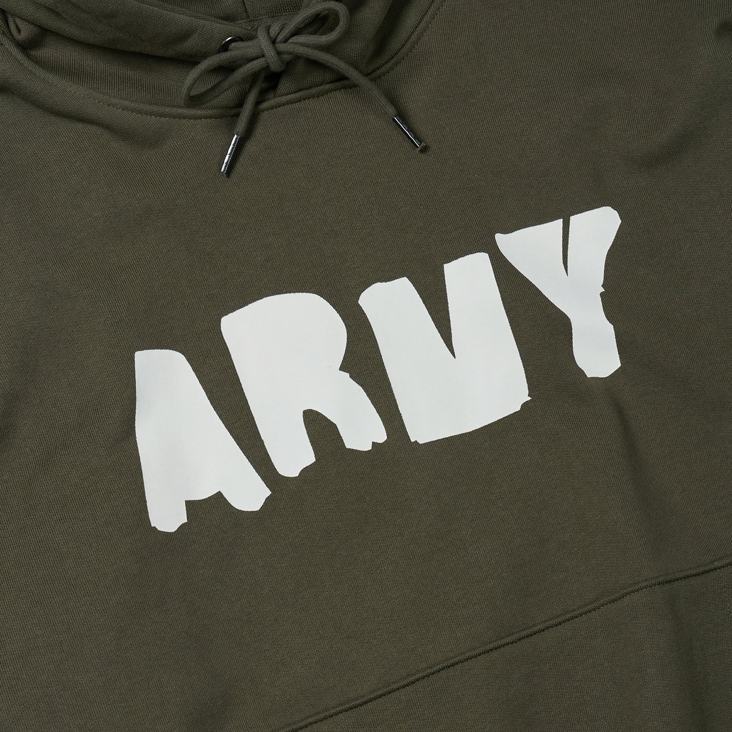 US ARMED FORCES POP OVER HOODIE - OLIVE