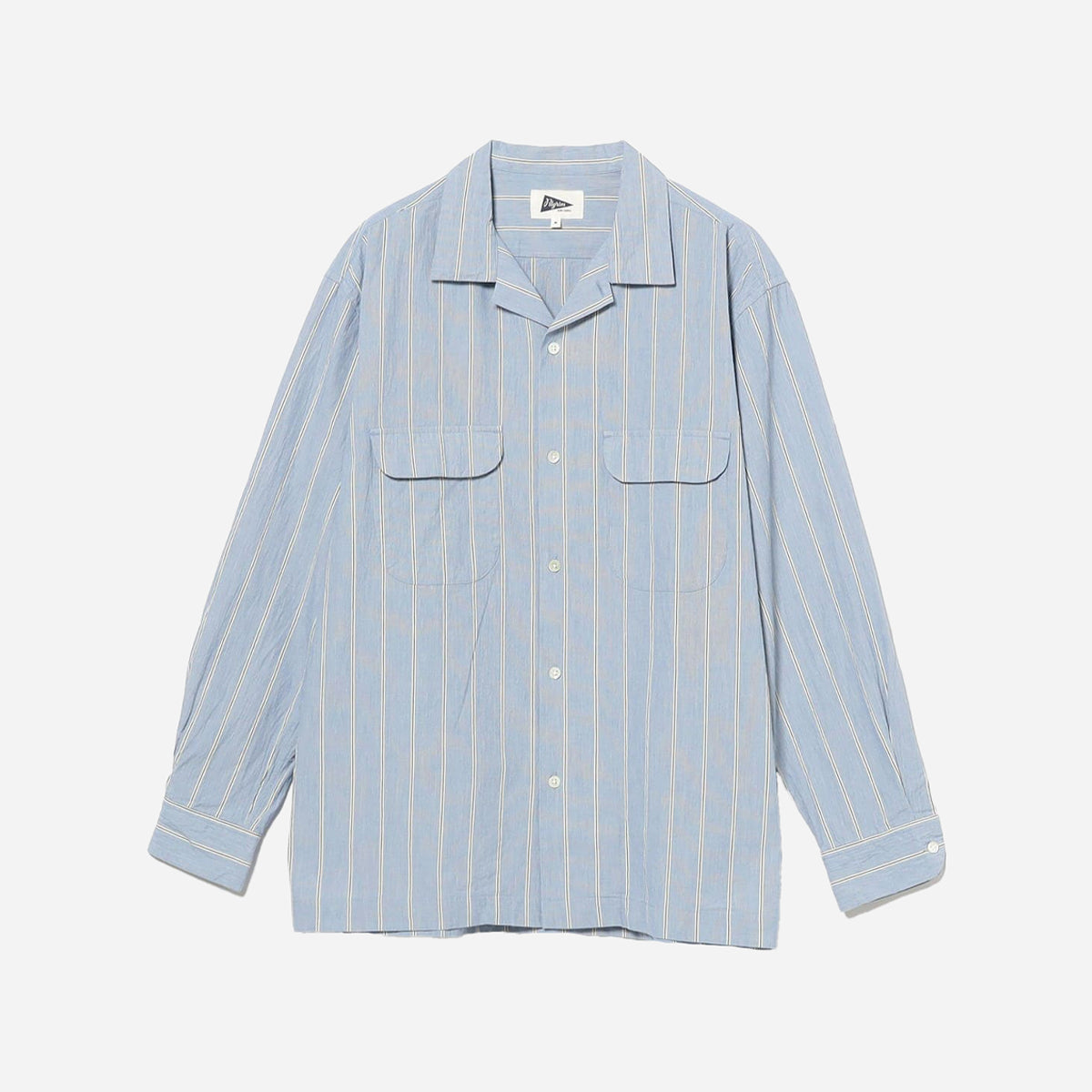 VINCENT STRIPE COTTON SHIRT - BLUE