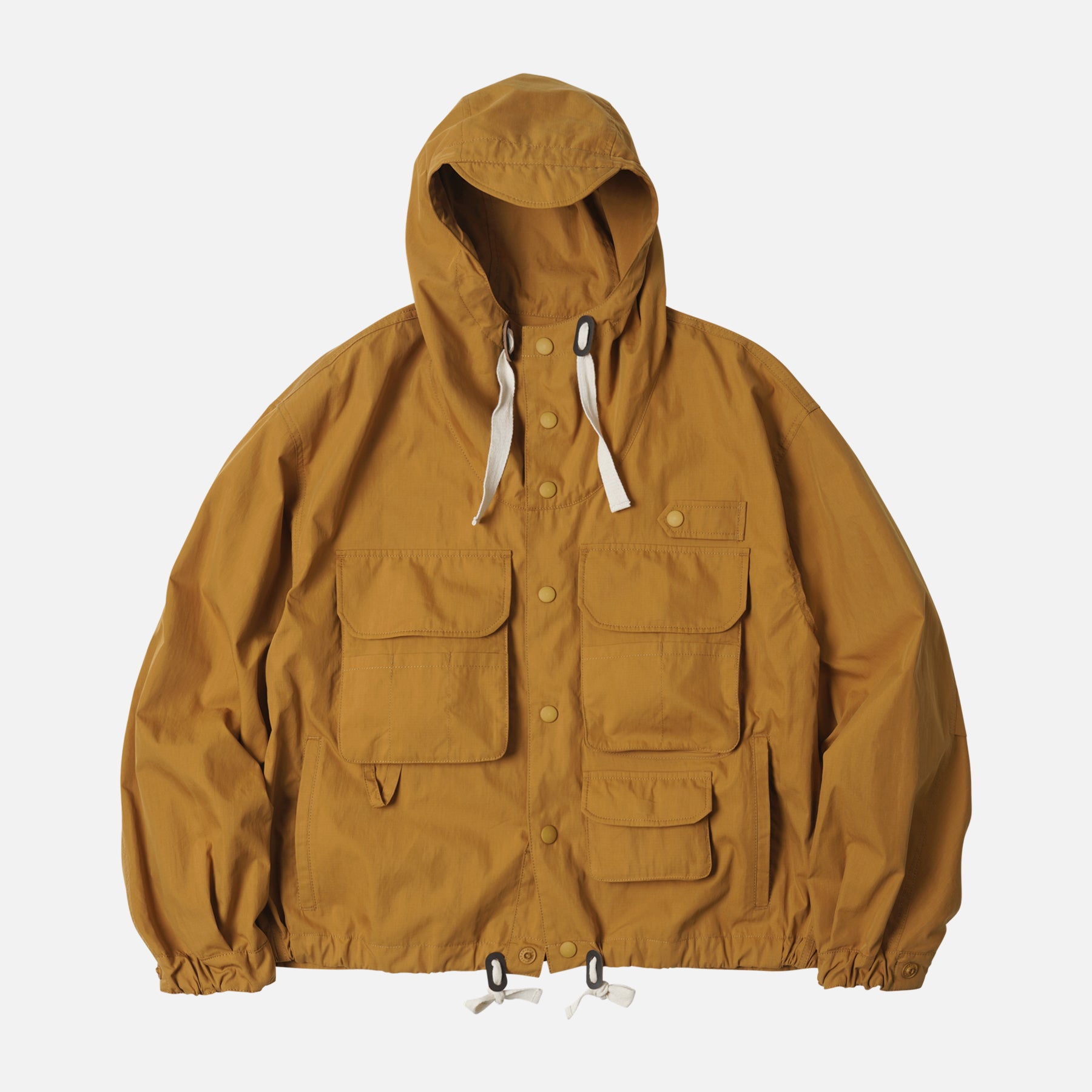 WADING HOODED PARKA JACKET - MUSTARD