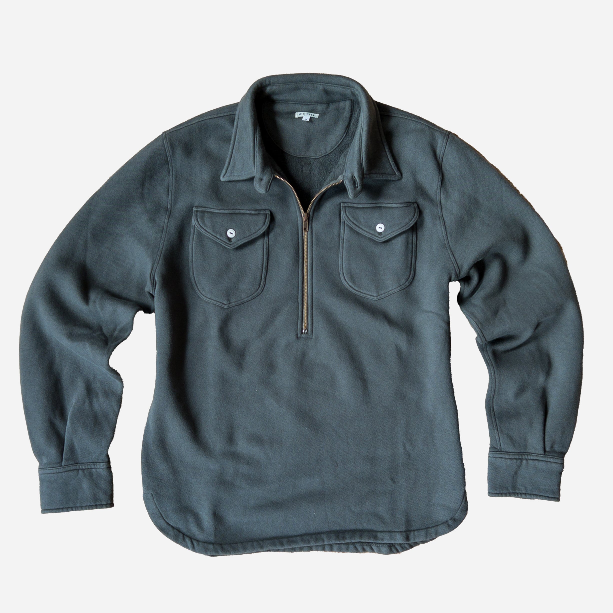 HALF ZIP WESTERN SWEATSHIRT - FADED BLACK