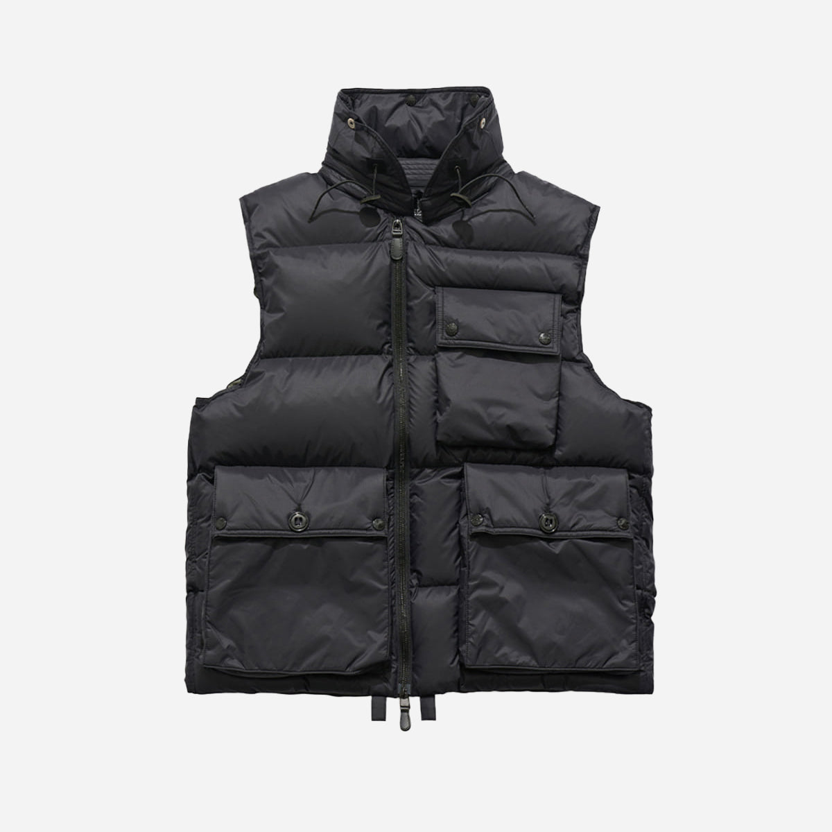 WIND RESISTANT DOWN VEST - BLACK