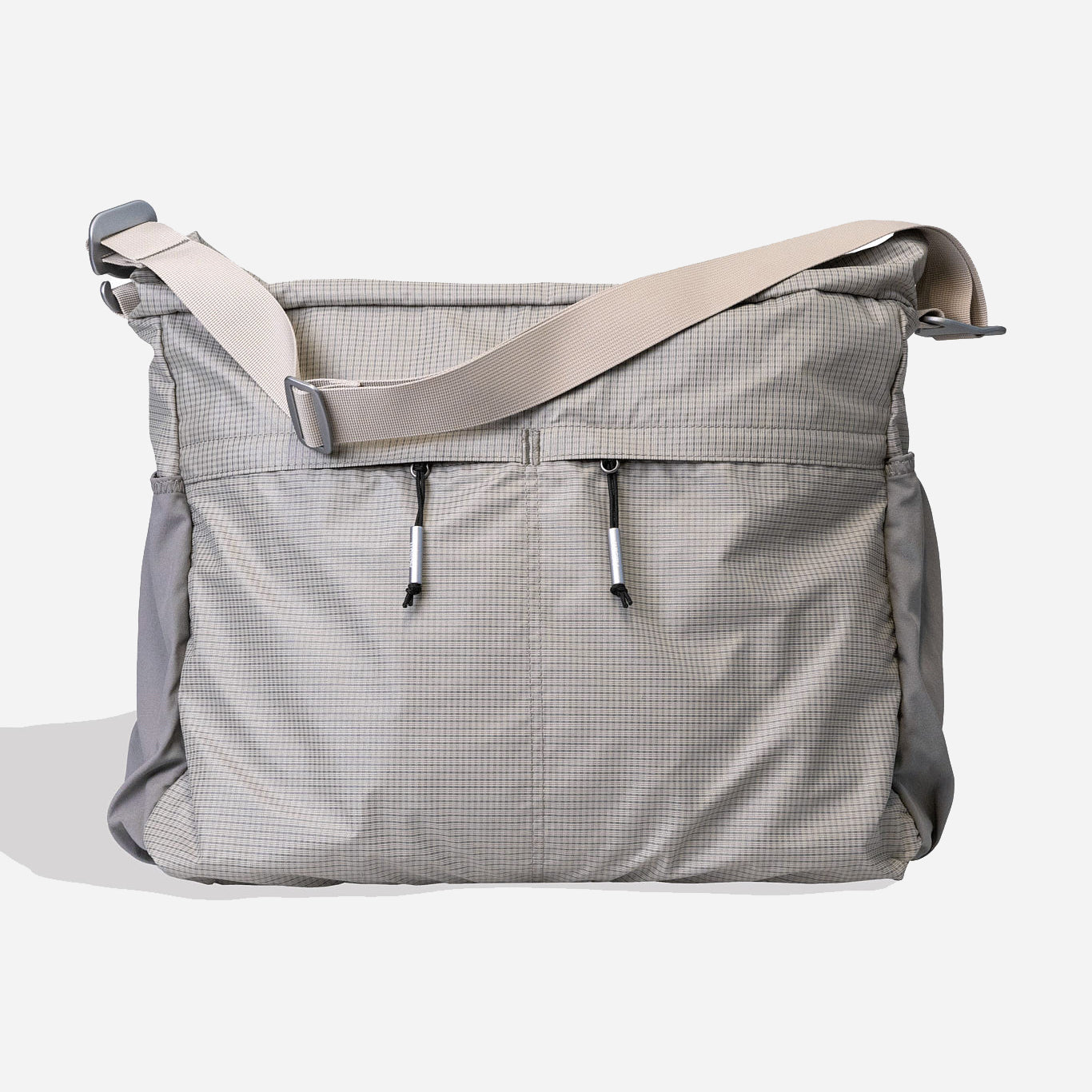 XL ZIP NYLON TOTE BAG - GREY