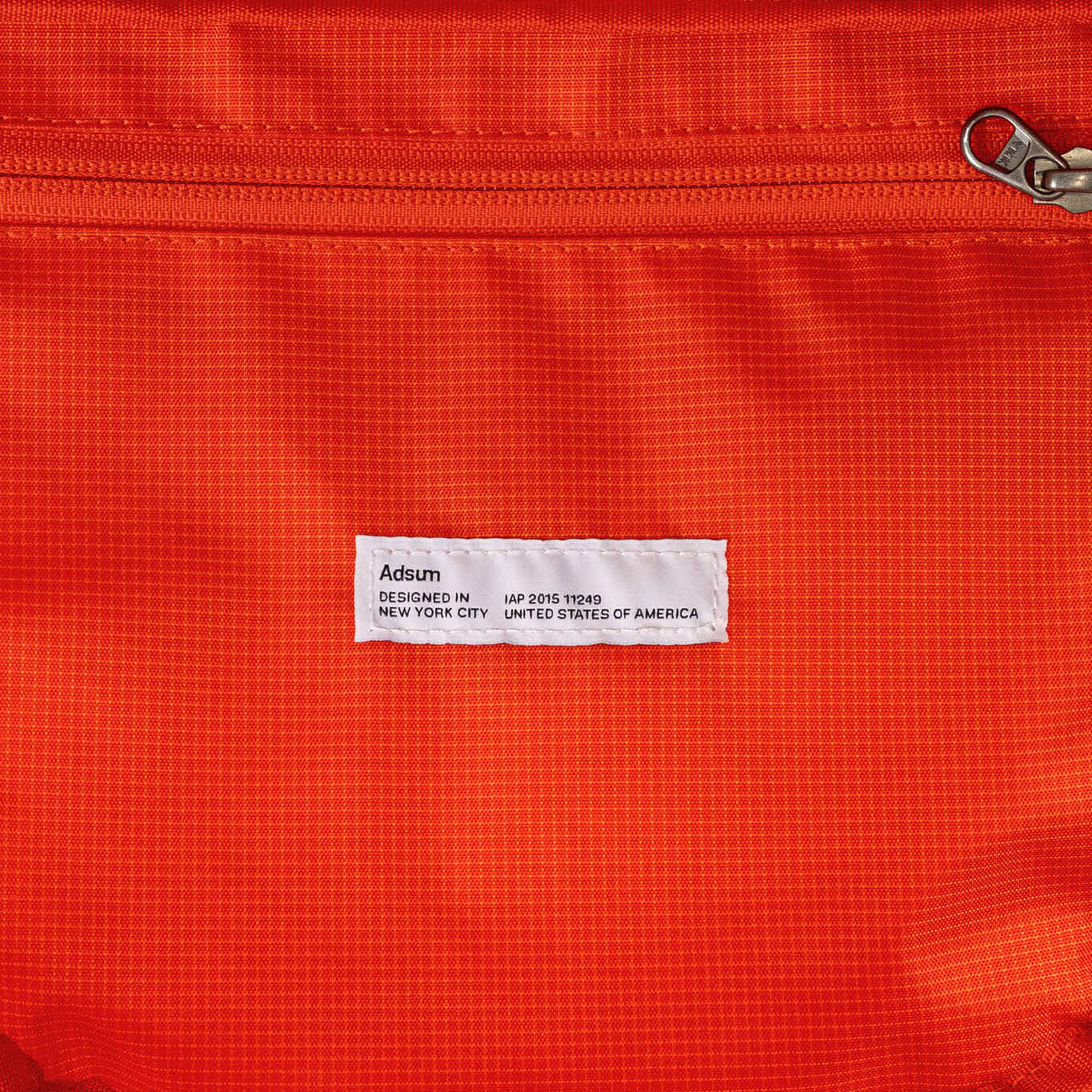 ZIP TOTE NYLON BAG - ORANGE