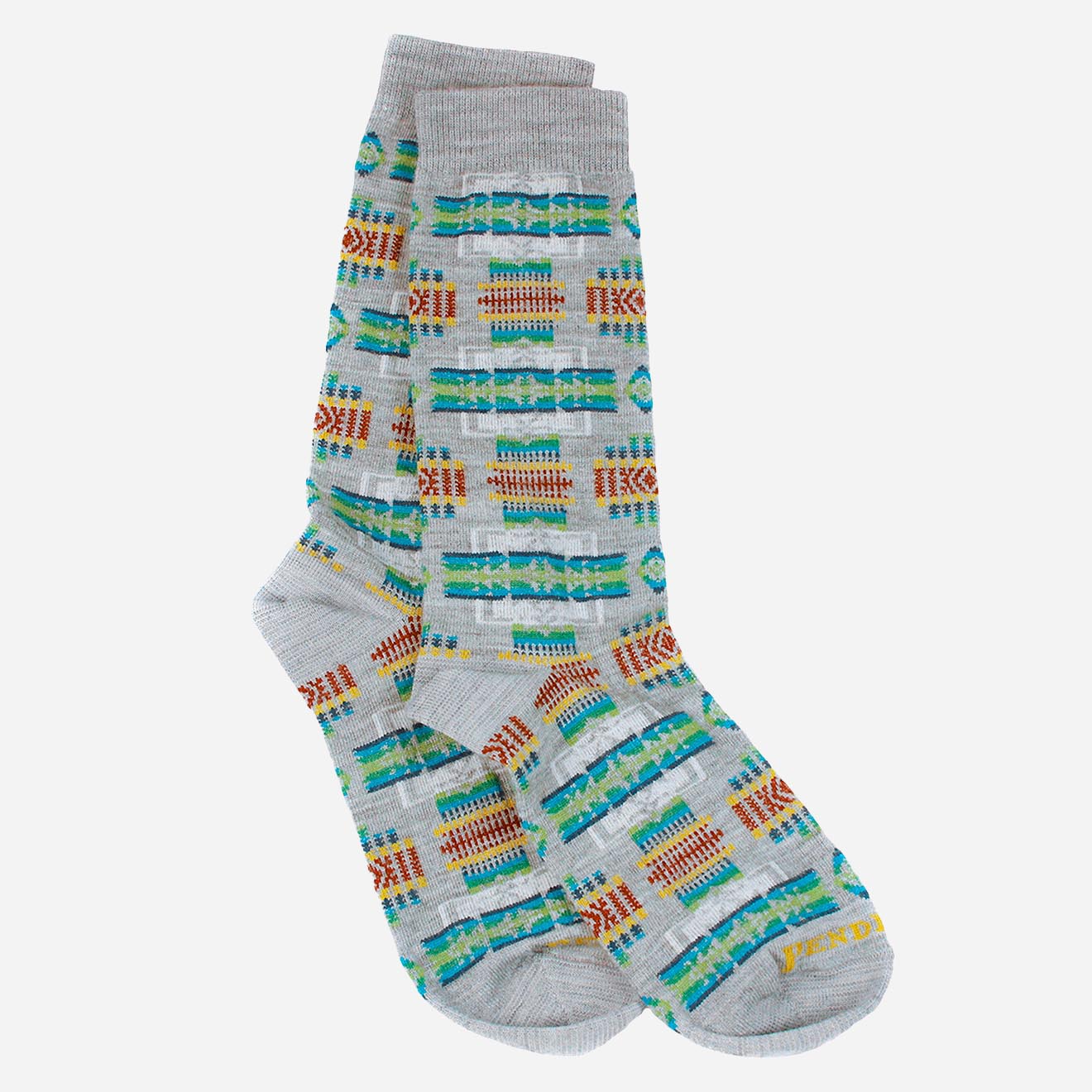 CHIEF JOSEPH MERINO WOOL CREW SOCKS - GREY