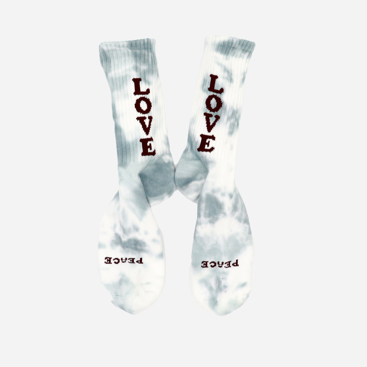 TIE DYE LOVE SOCK - BLUE