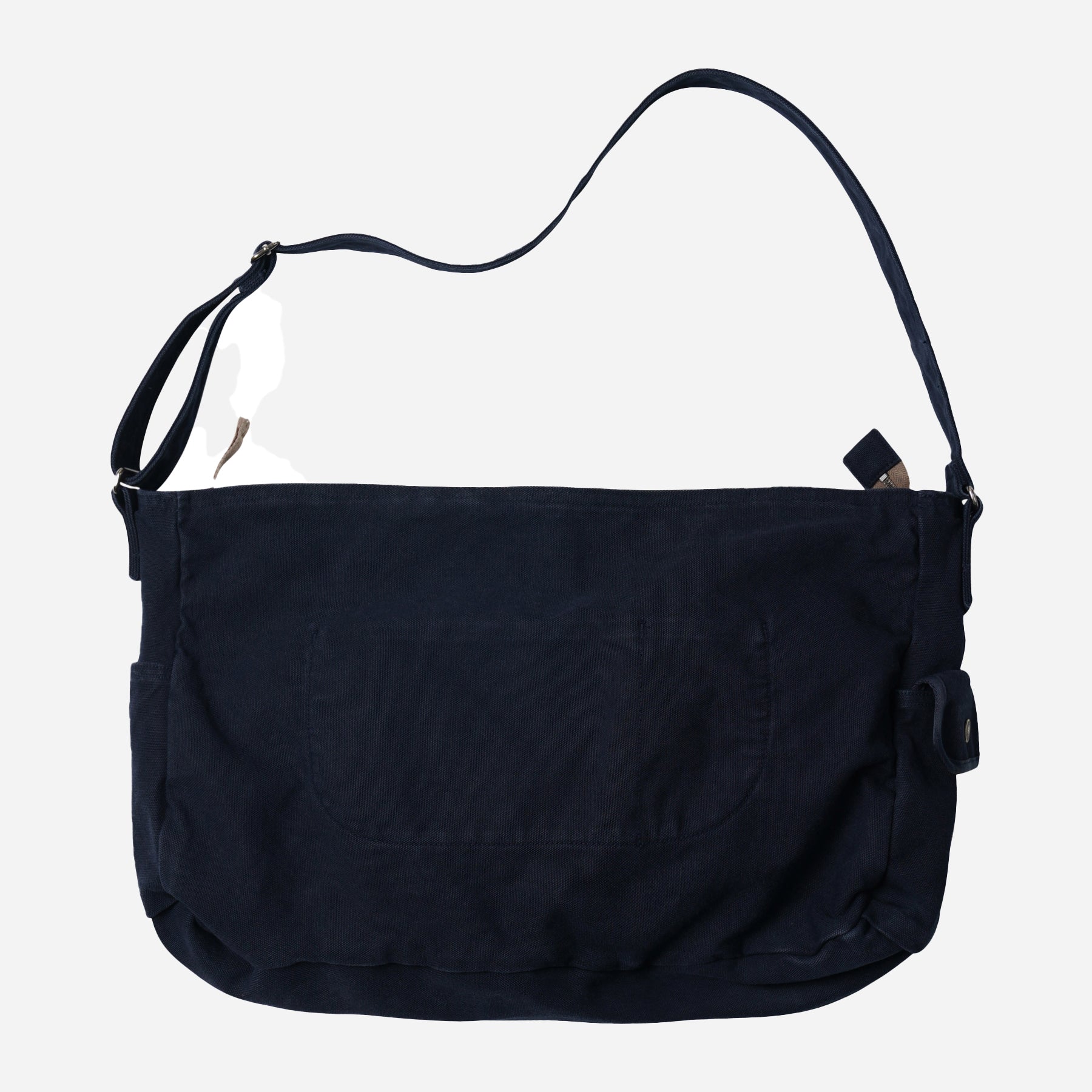 HEAVY CANVAS SHOULDER BAG - NAVY