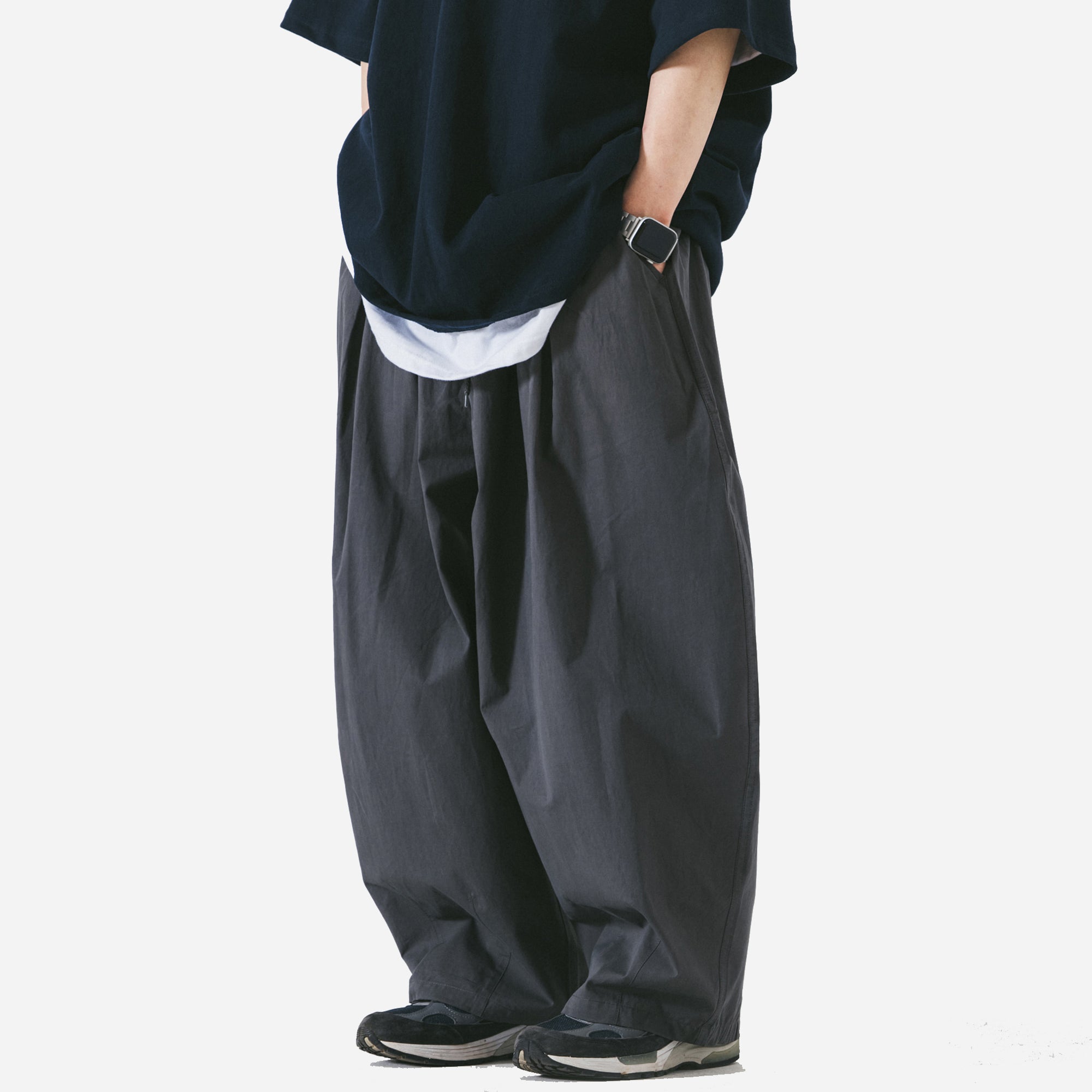 ESSENTIAL EASY BALLOON PANTS - GREY