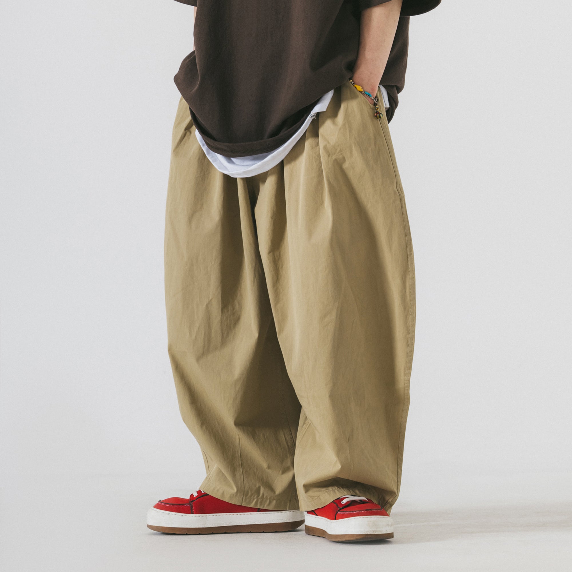 ESSENTIAL EASY BALLOON PANTS - BEIGE