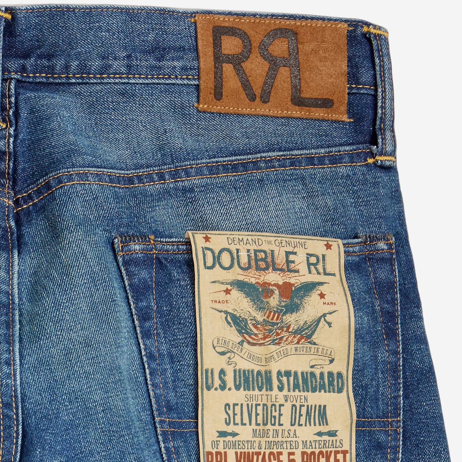 VINTAGE 5 POCKET STRAIGHT JEANS - GRANDFALLS WASH