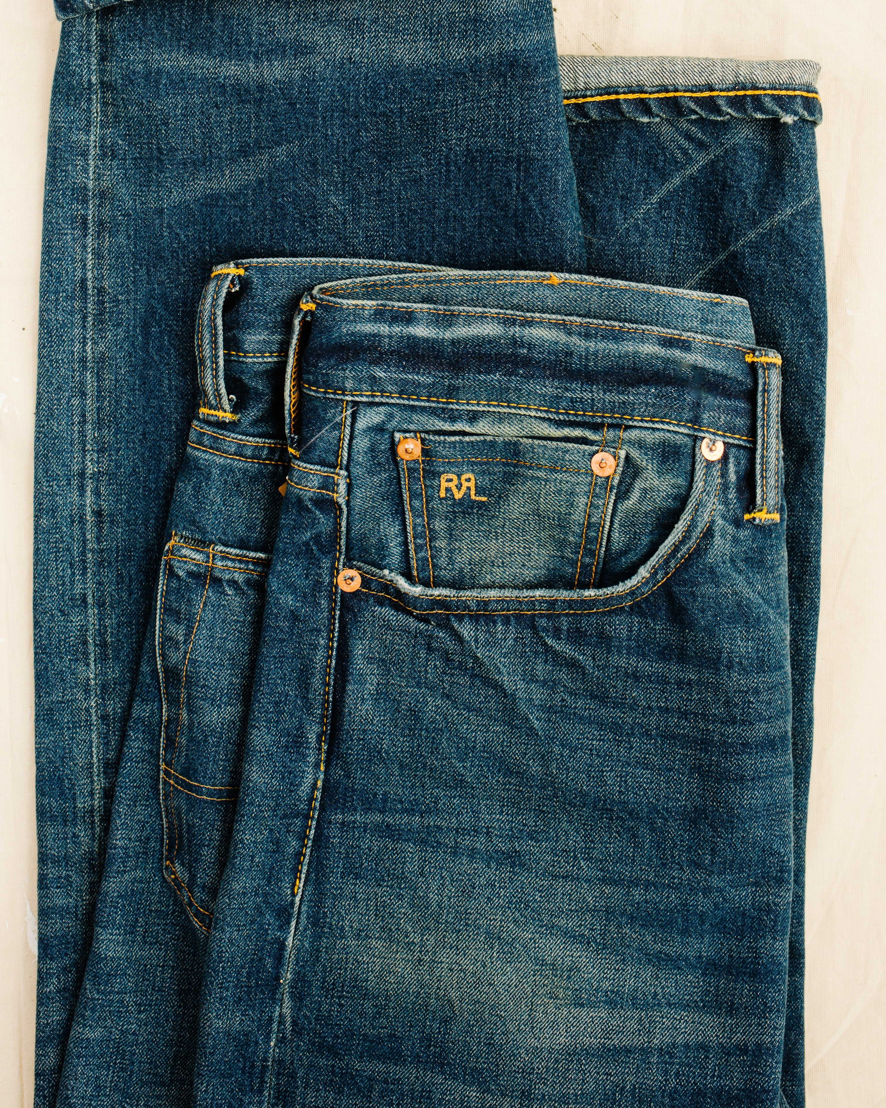 VINTAGE 5 POCKET STRAIGHT JEANS - GRANDFALLS WASH