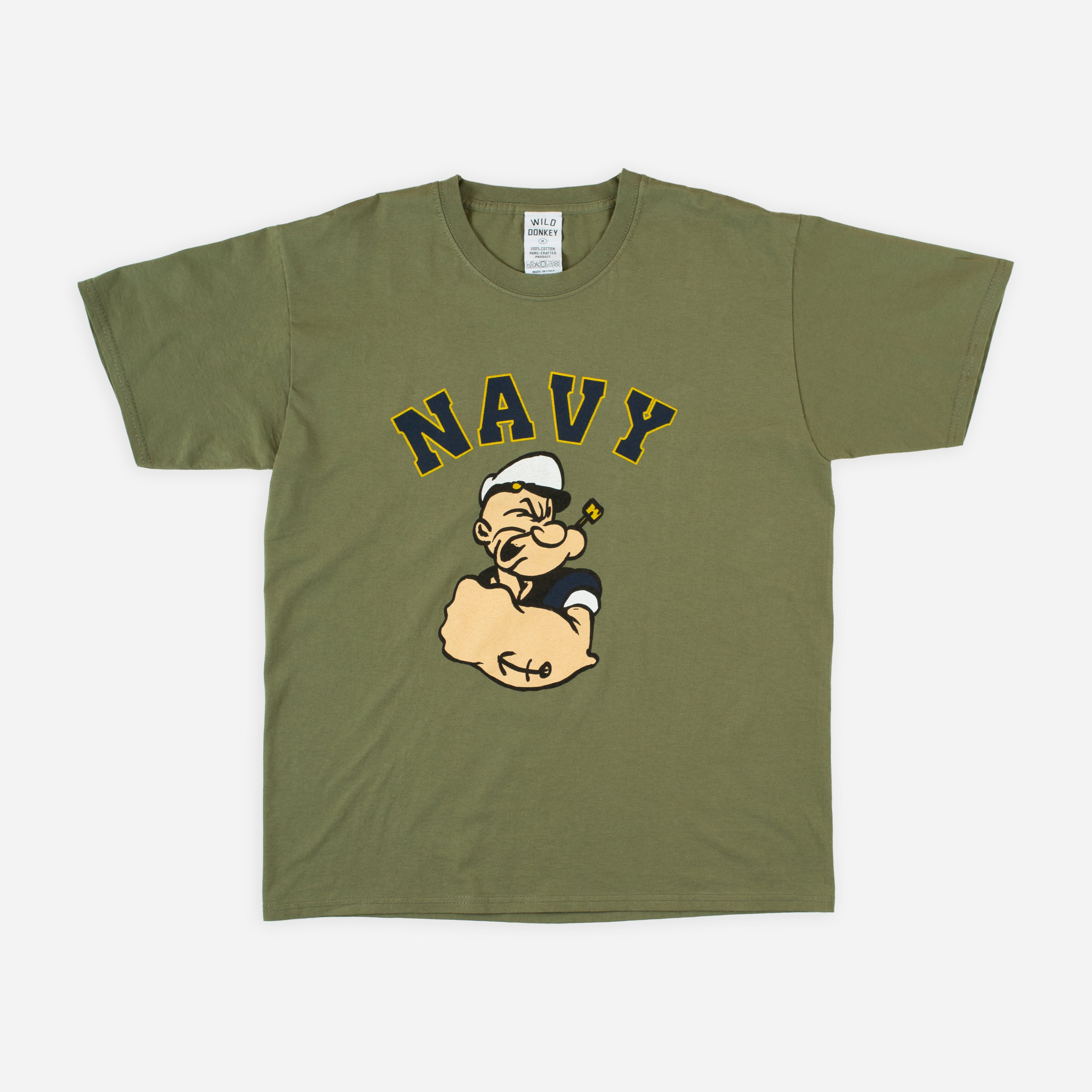 POPEYE NAVY T-SHIRT - OLIVE