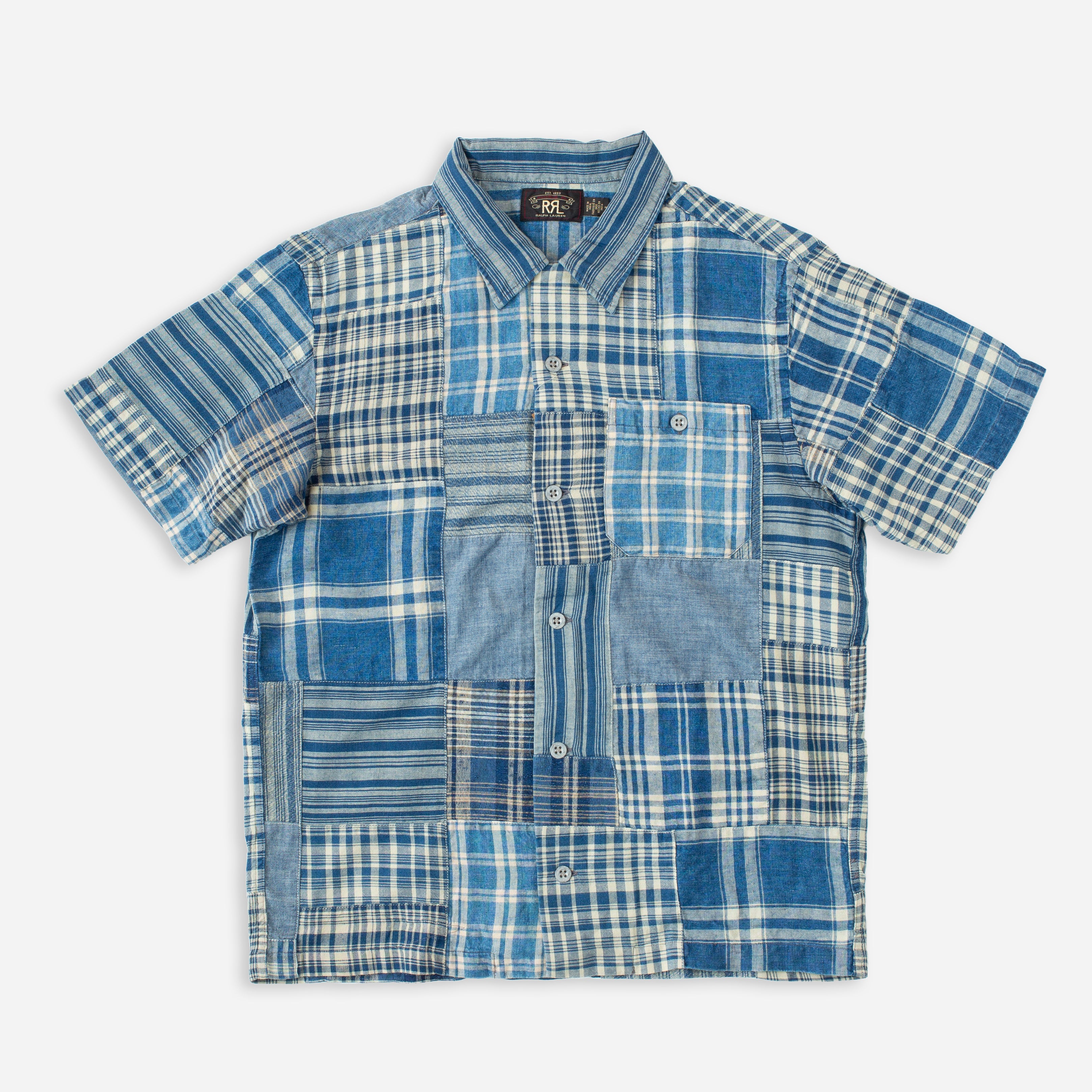 PATCHWORK CAMP SHIRT - INDIGO