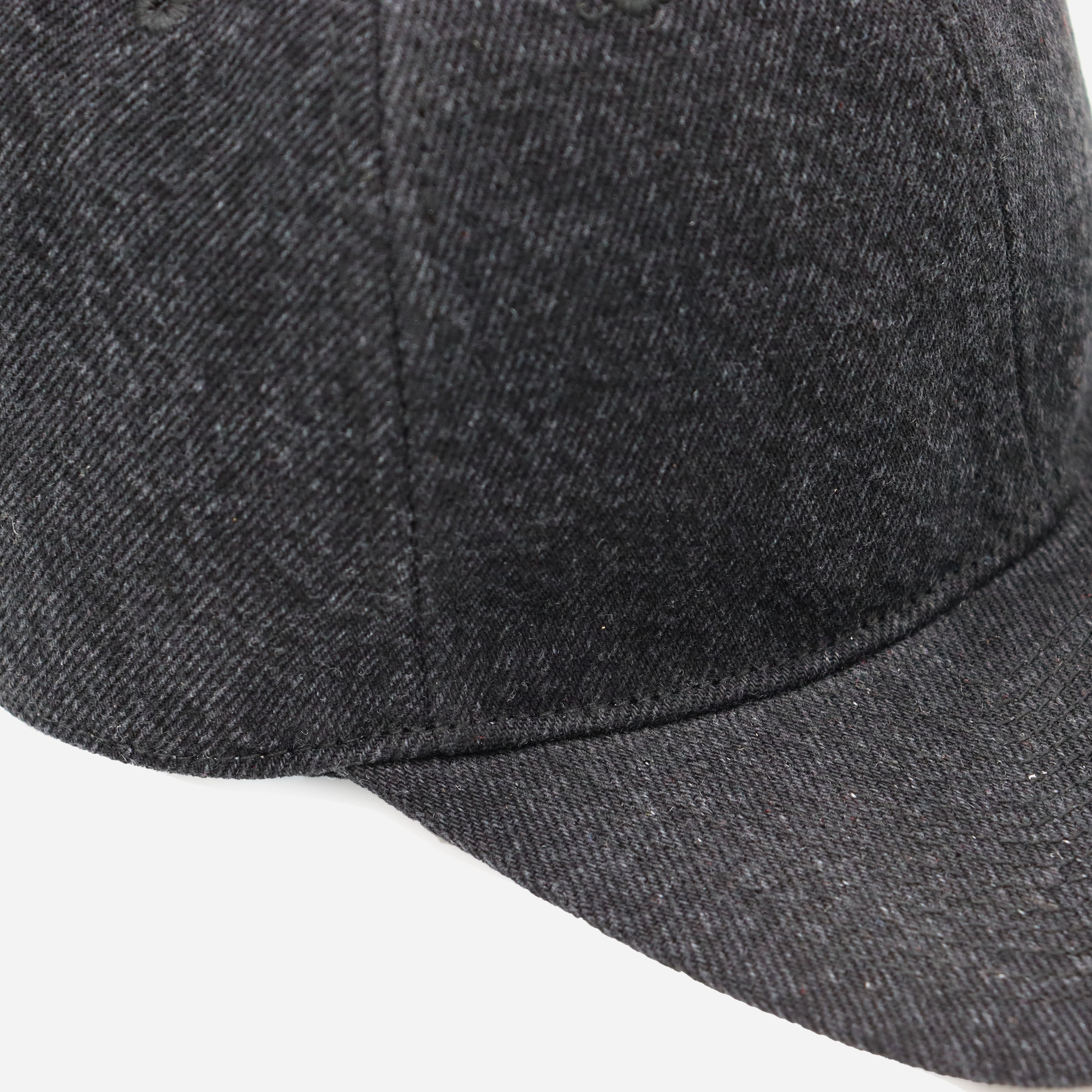 WASHED DENIM CAP - BLACK