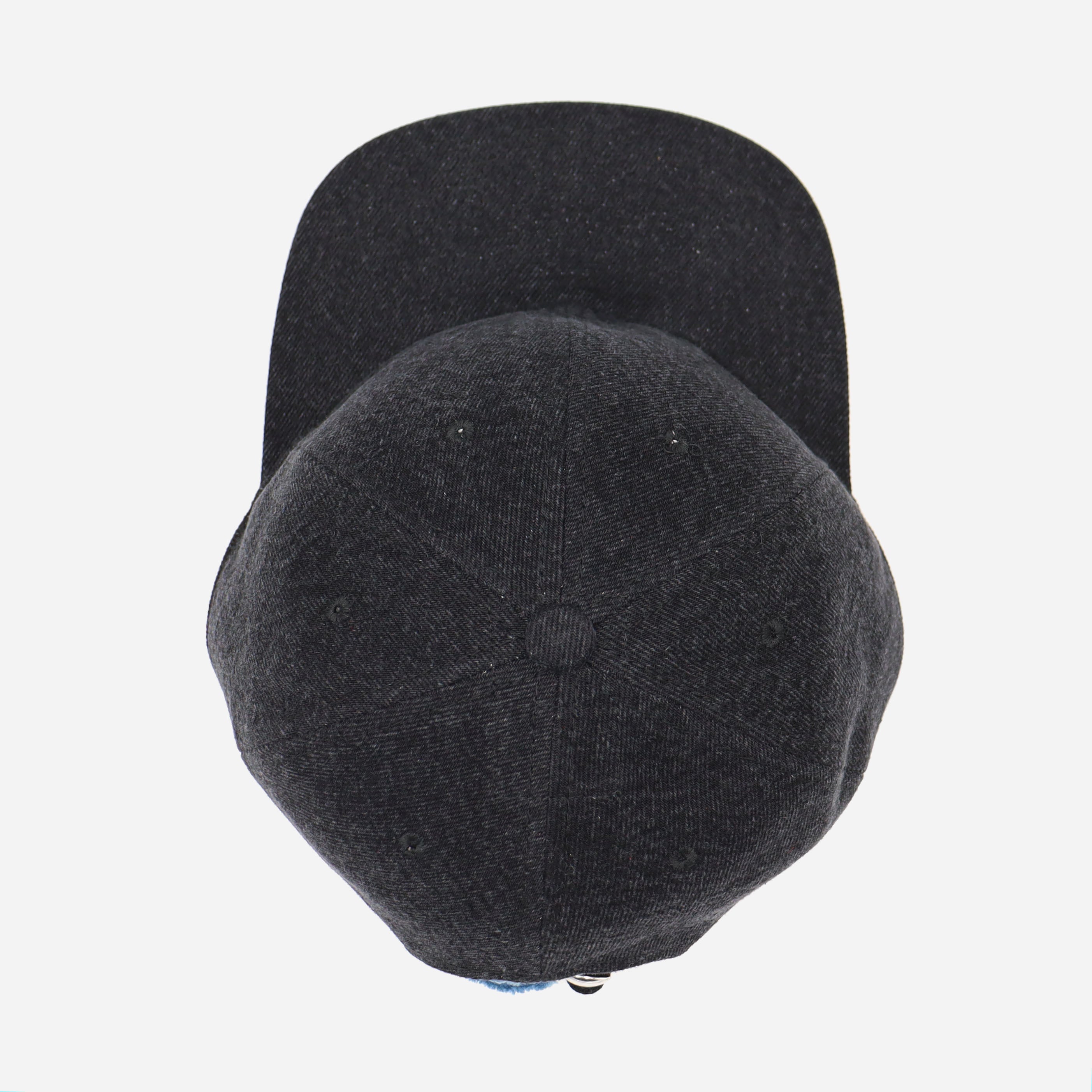 WASHED DENIM CAP - BLACK