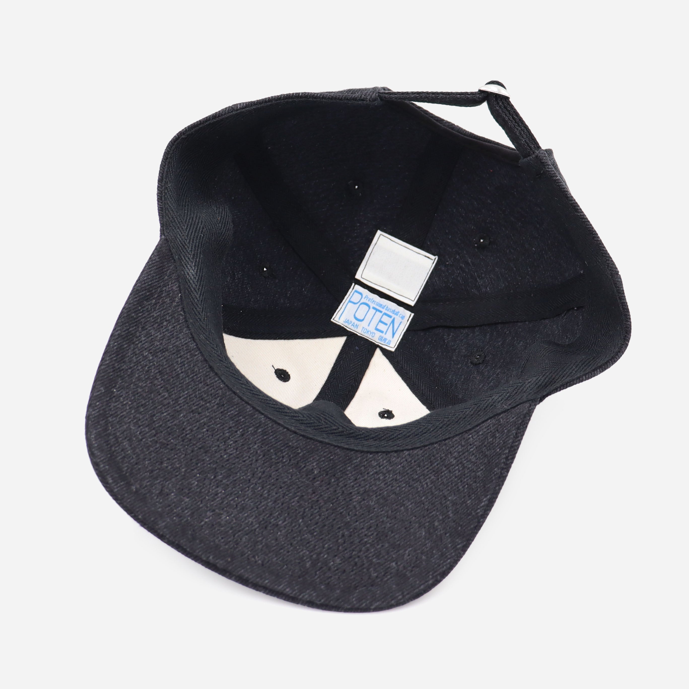 WASHED DENIM CAP - BLACK