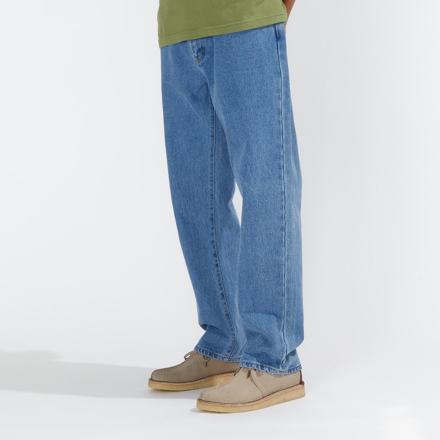 RELAXED DENIM JEANS - LIGHT BLEACHED WASH