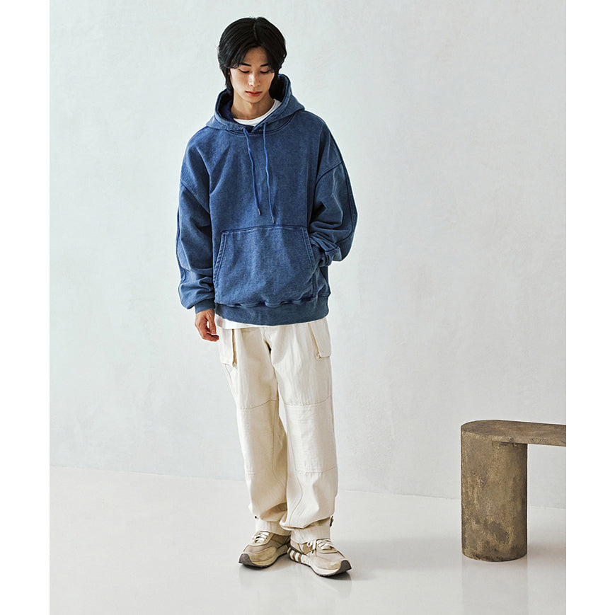 OG VINTAGE DYEING PULLOVER HOODY - WASHED NAVY