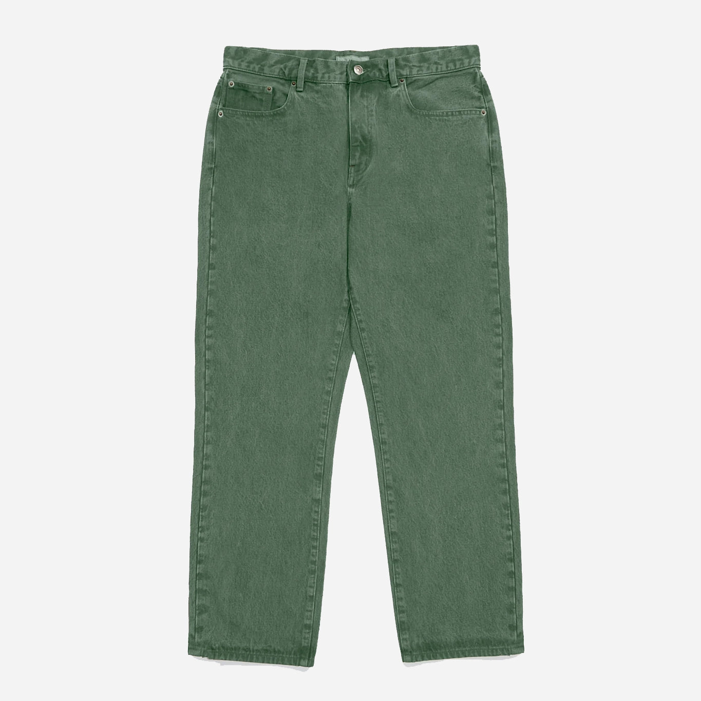 RELAXED DENIM JEANS - OD GREEN