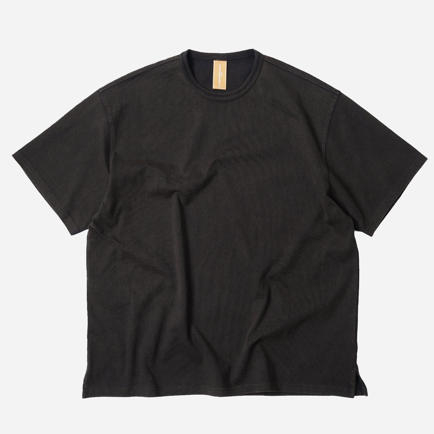 OG VINTAGE DYEING HALF TEE - BLACK BROWN