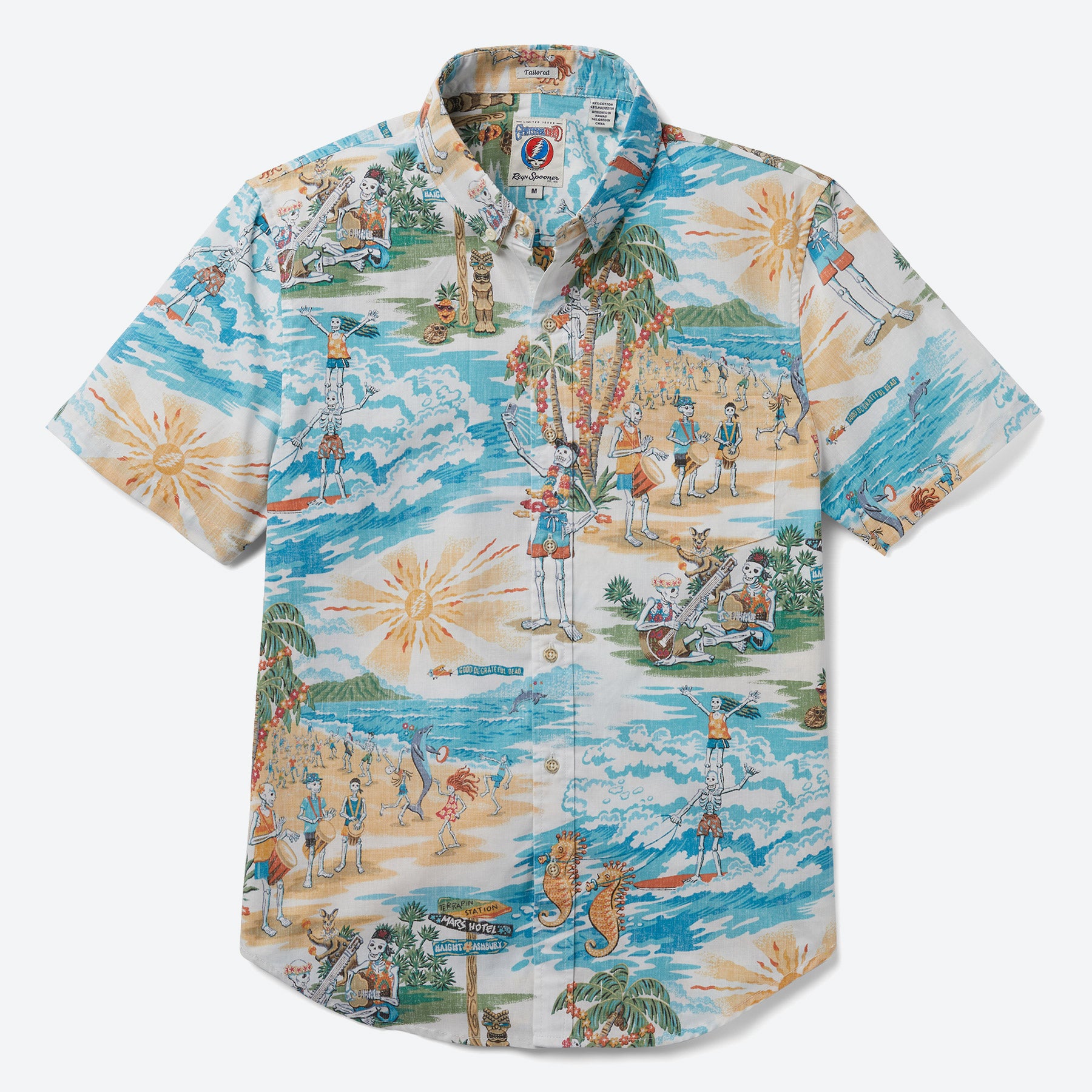 Grateful Dead Beach Party Tailored Buttonfront