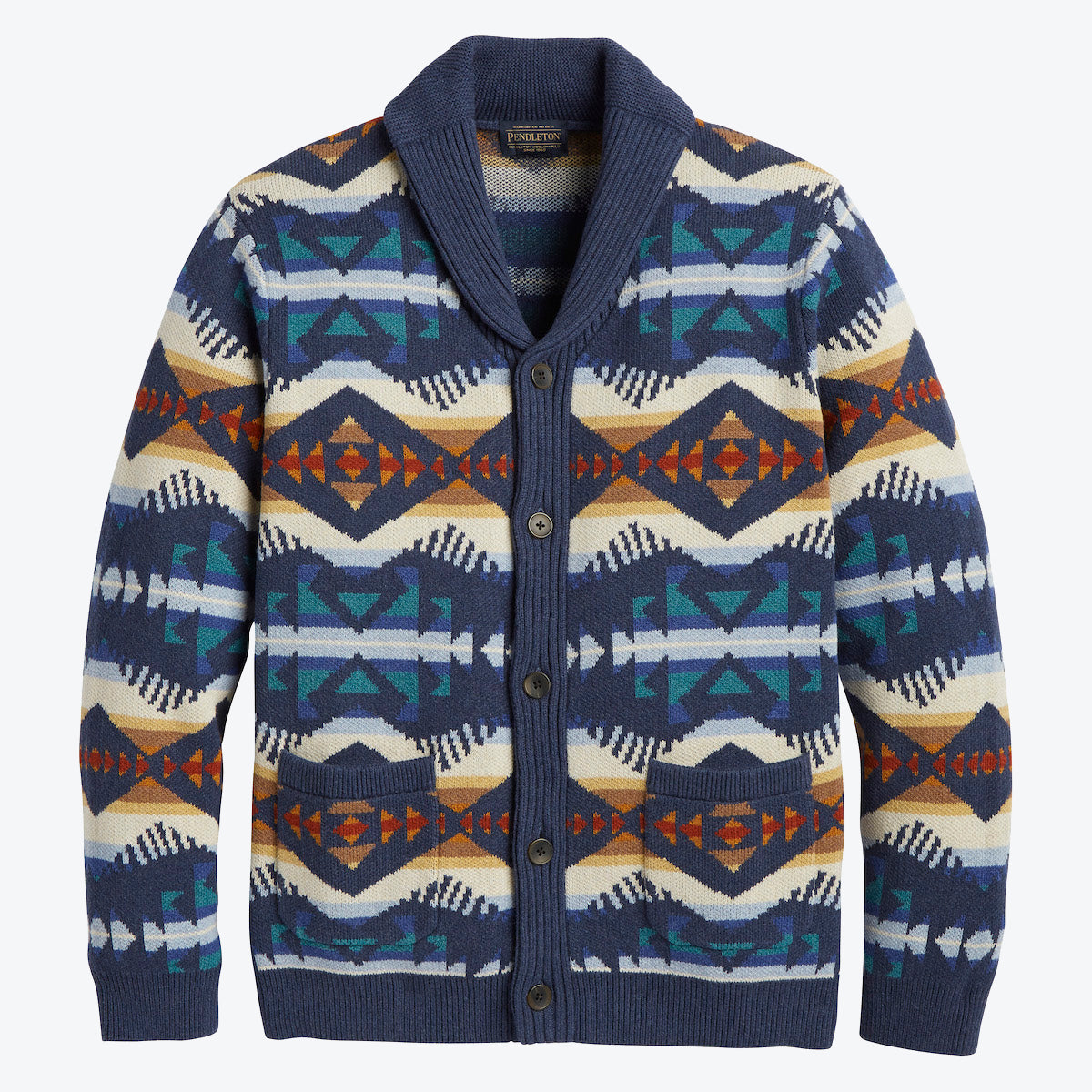 Cotton Cardigan - Navy Heather