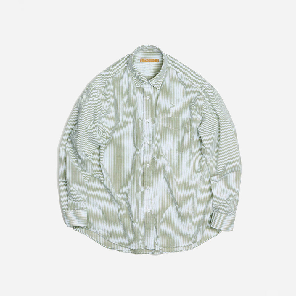 OG STRIPE SEERSUCKER SHIRT - GREEN