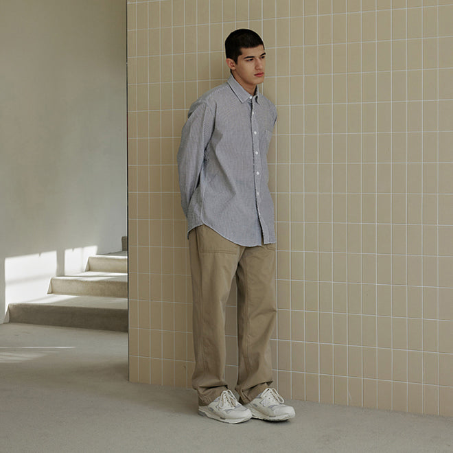 OG STRIPE SEERSUCKER SHIRT - BLUE