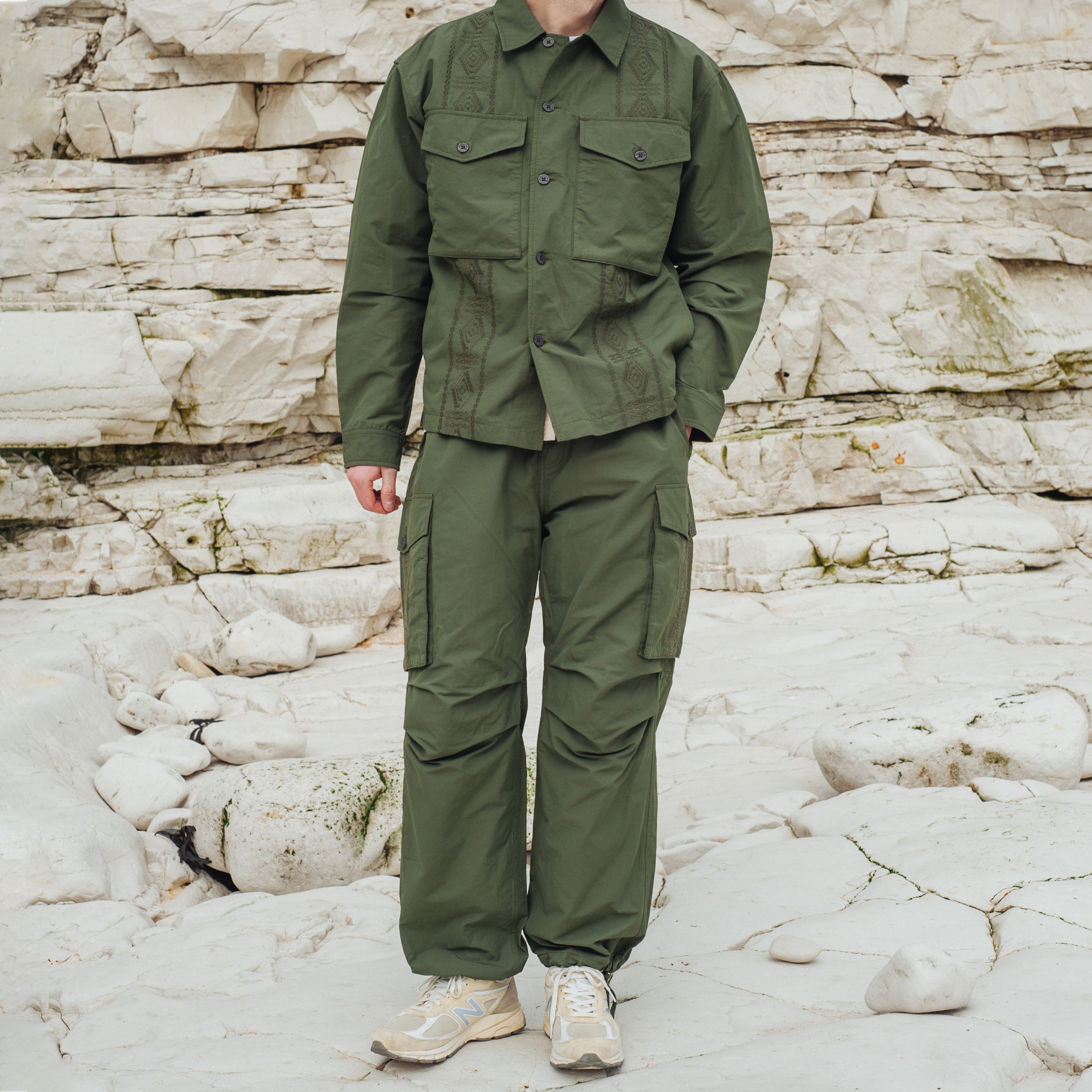 PARACHUTE CARGO PANTS - OLIVE