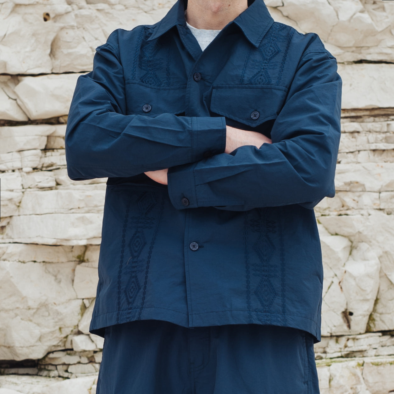 PARACHUTE OVERSHIRT - NAVY