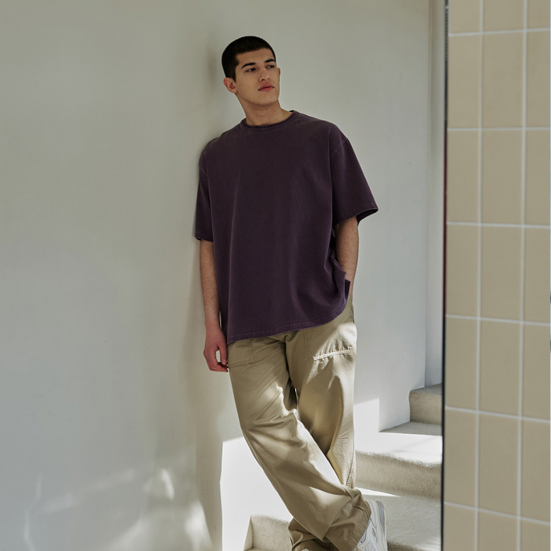 OG PIGMENT DYEING T-SHIRT - PURPLE