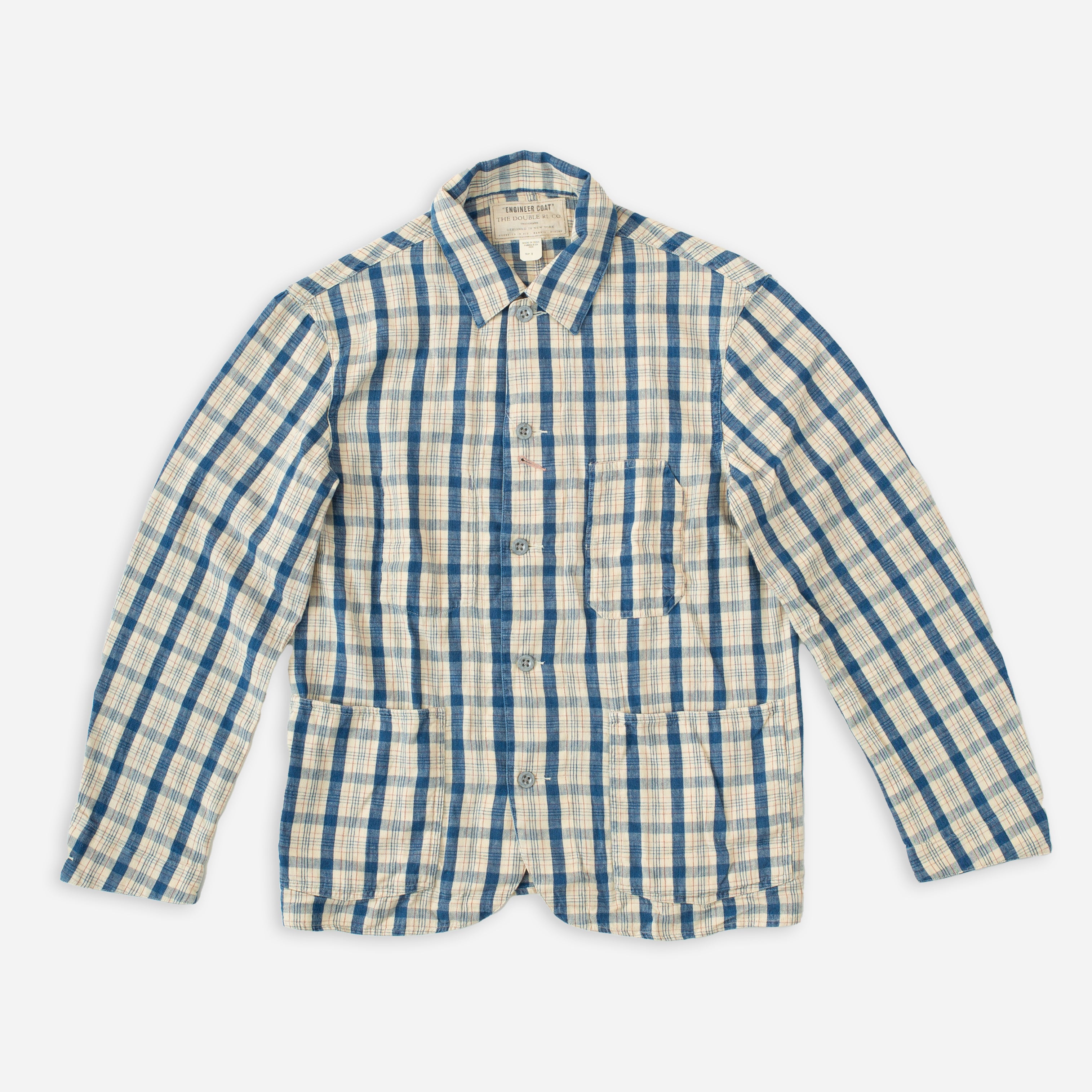 NORFOLK PLAID JACKET - INDIGO BLUE