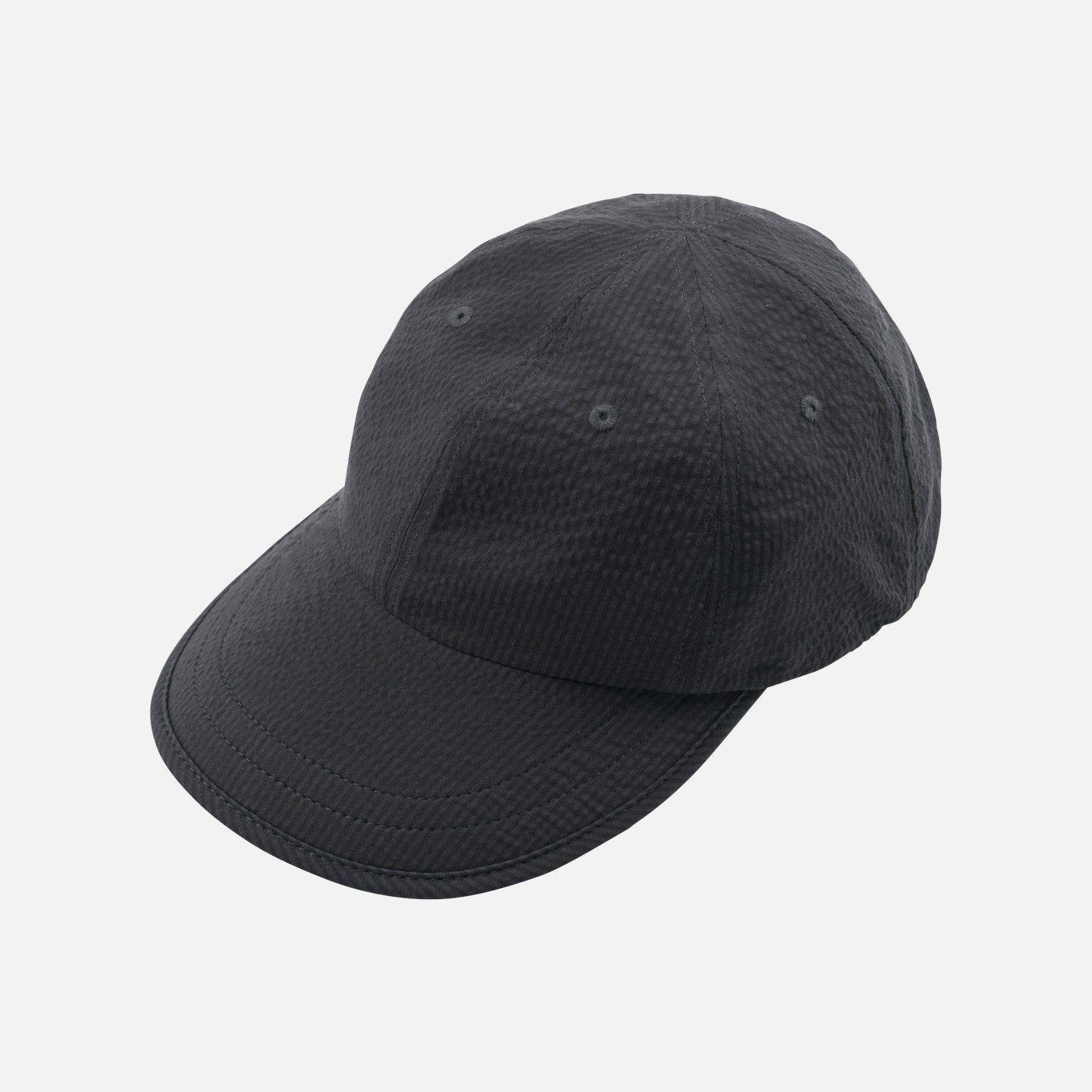 SEERSUCKER FEATHER CAP - CHARCOAL