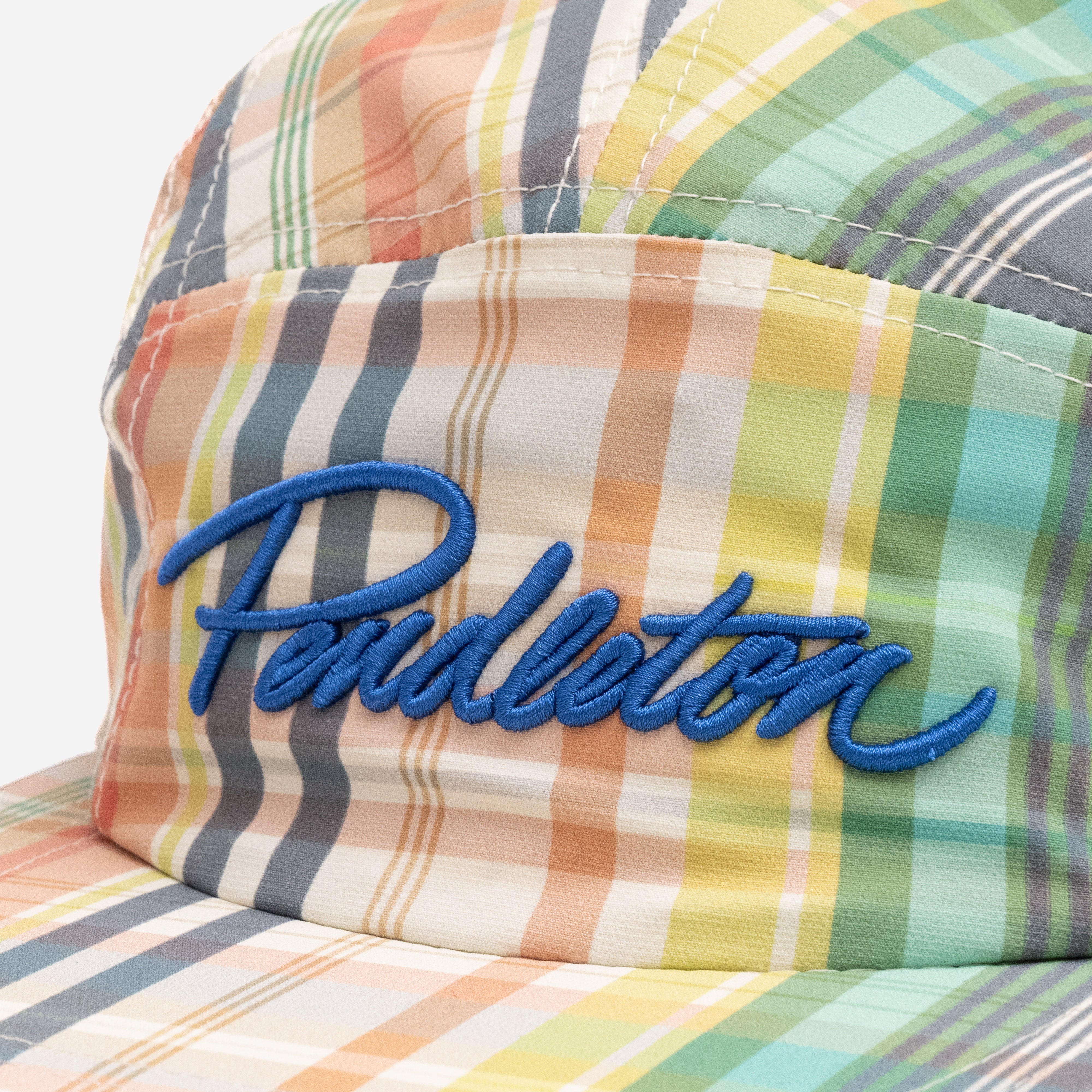 JET CAP - GREEN/IVORY MADRAS