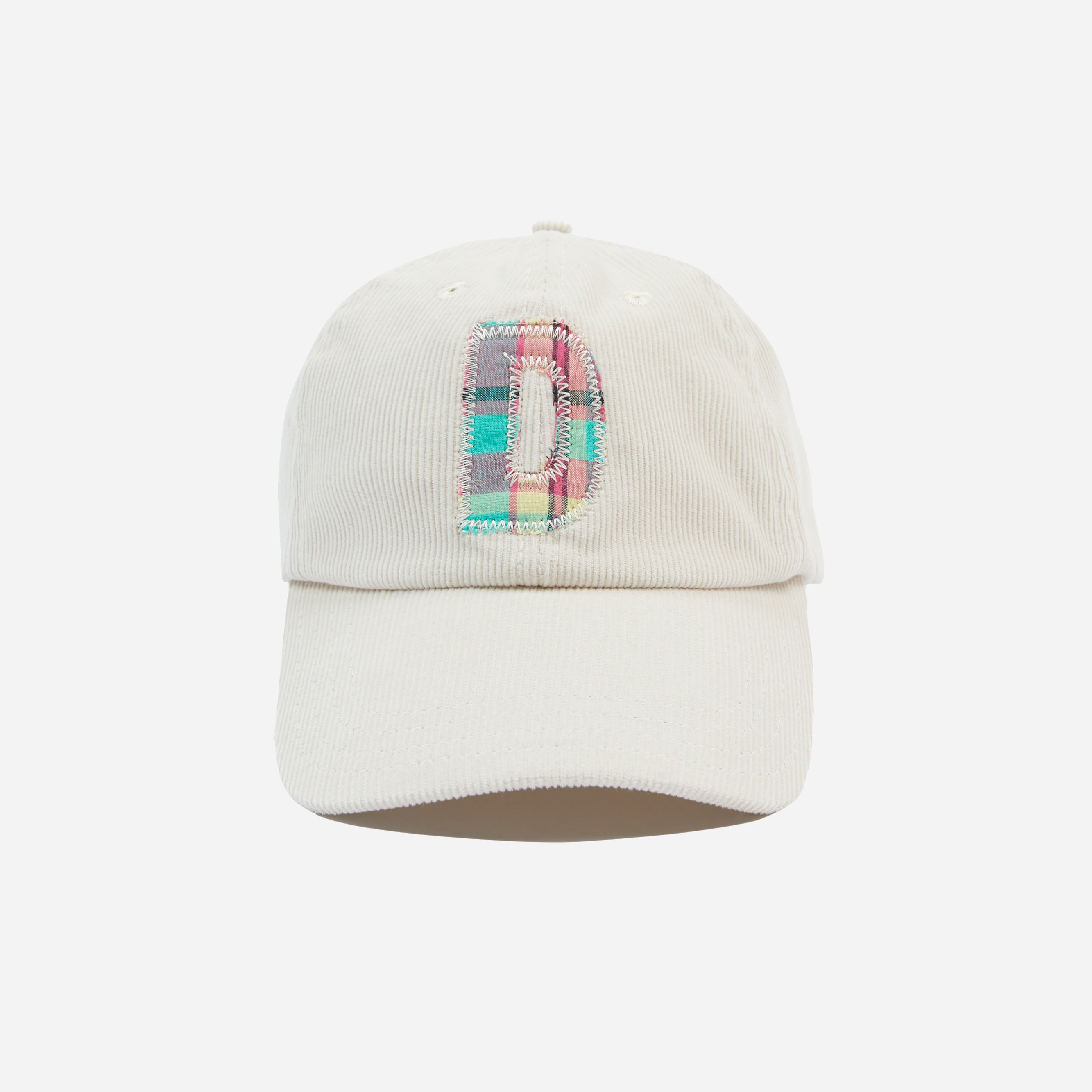 APPLIQUE LINEN CAP - ECRU
