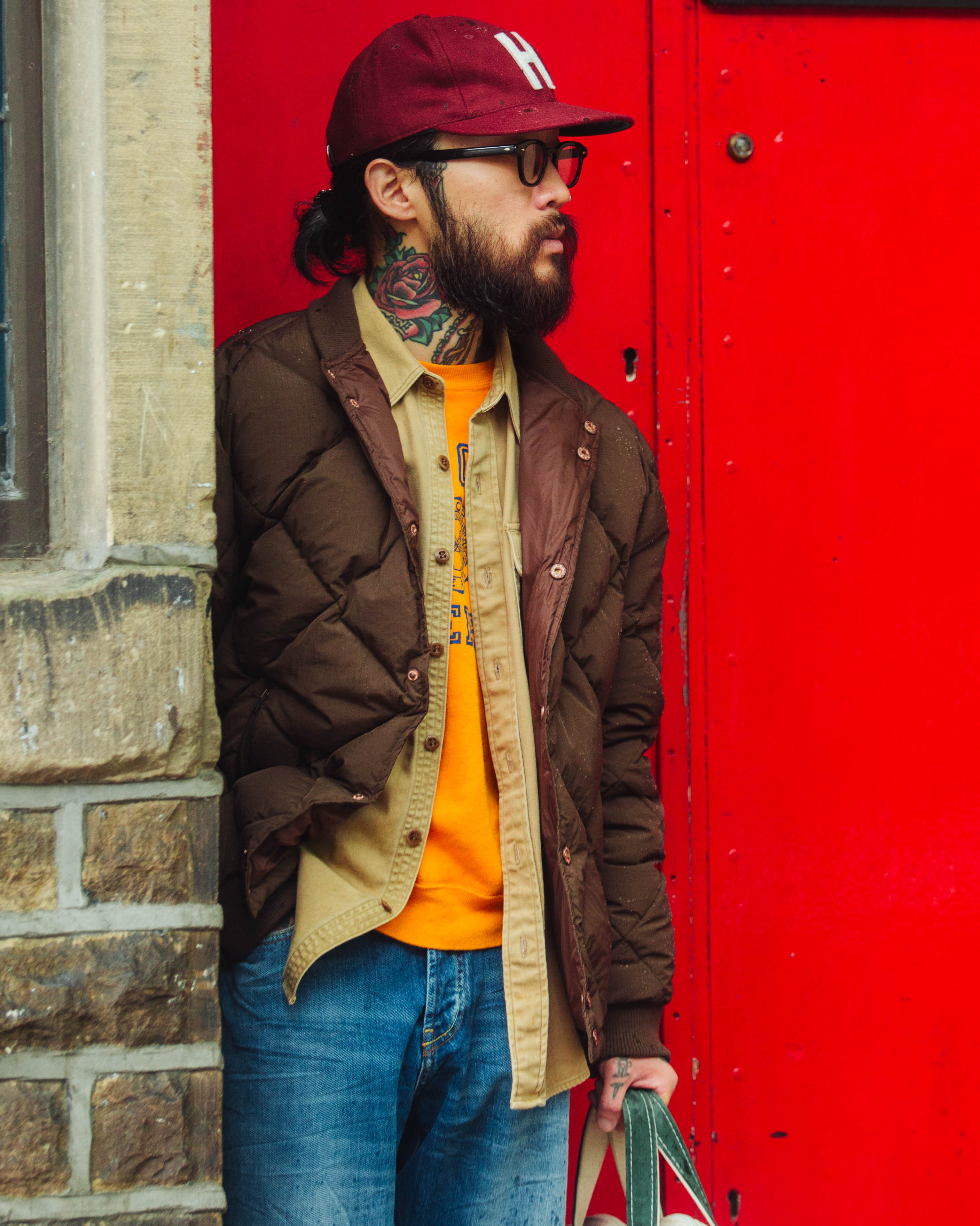 DUBBLE DOWN DIAMOND QUILTED JACKET - CHOCOLATE