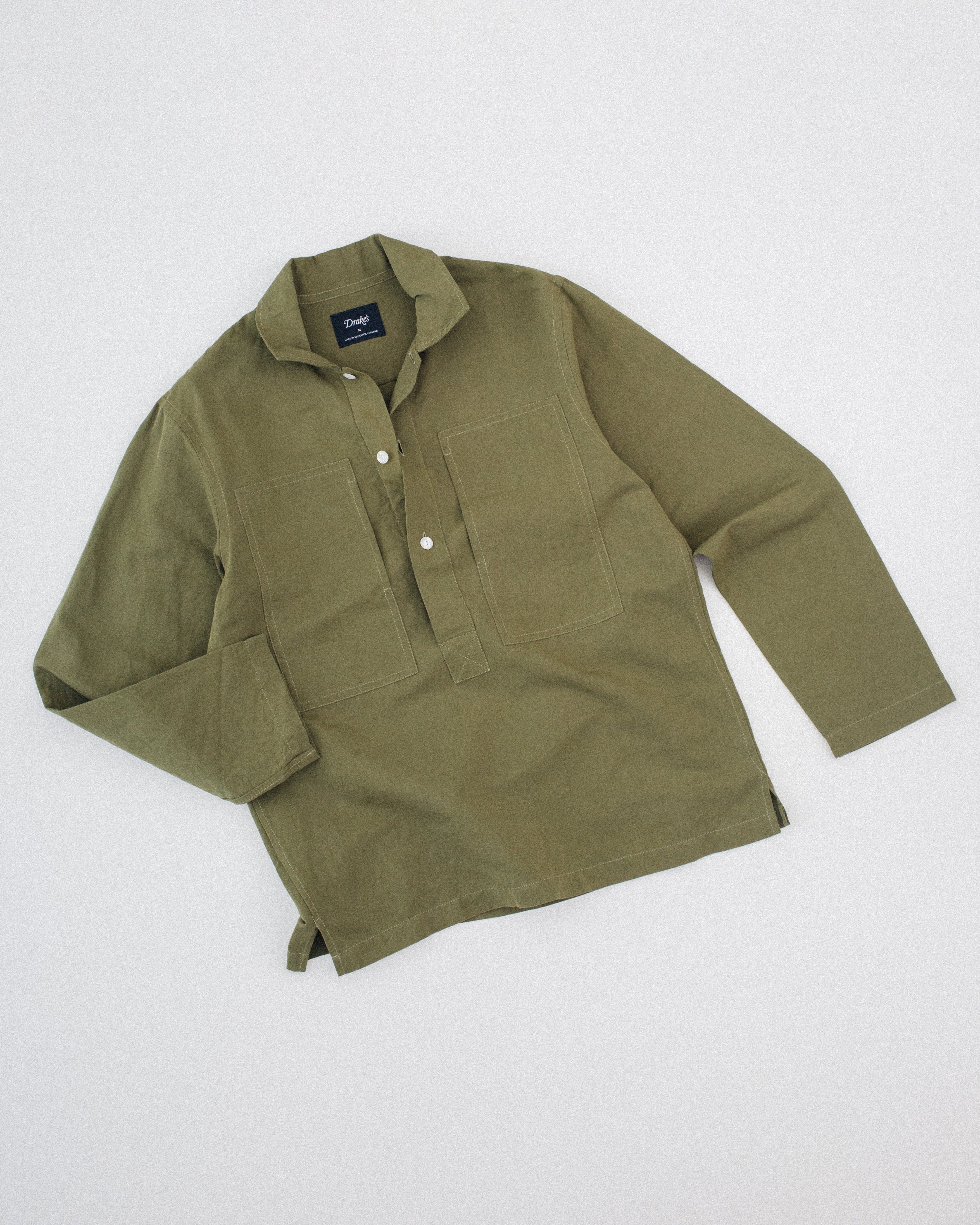 MAP POCKET POPOVER SHIRT - OLIVE