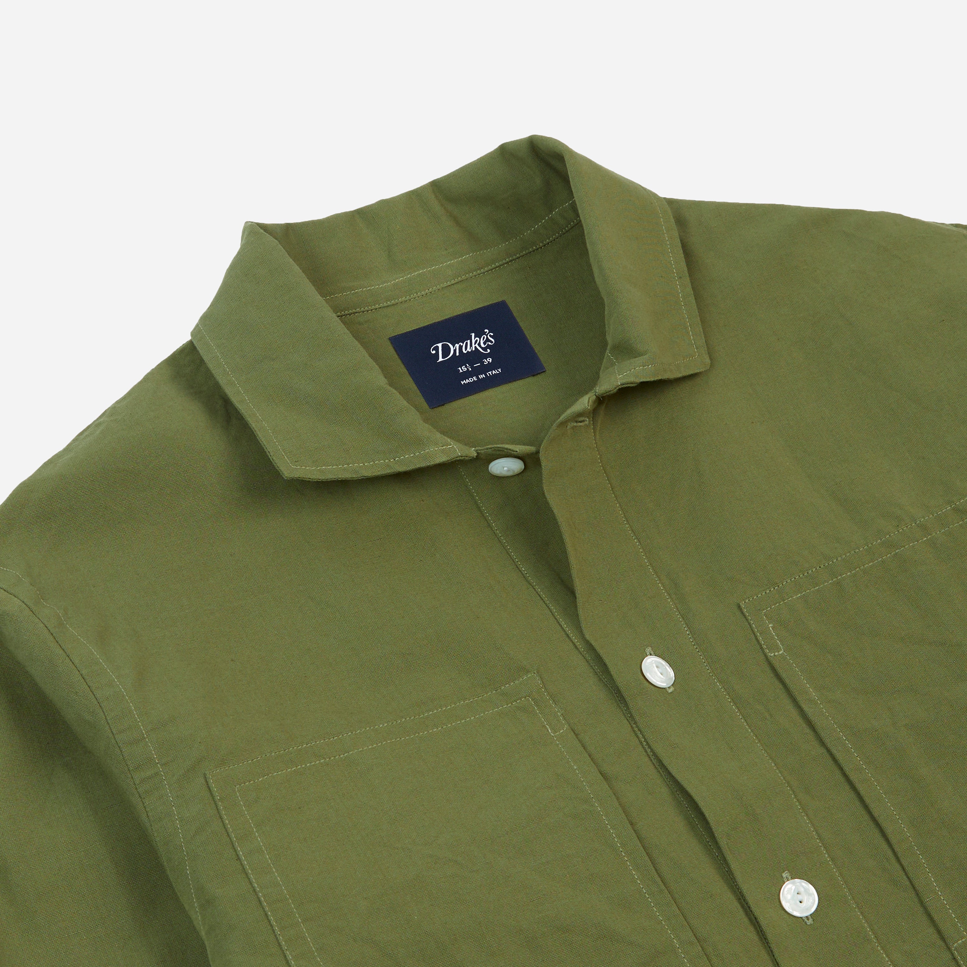 MAP POCKET POPOVER SHIRT - OLIVE