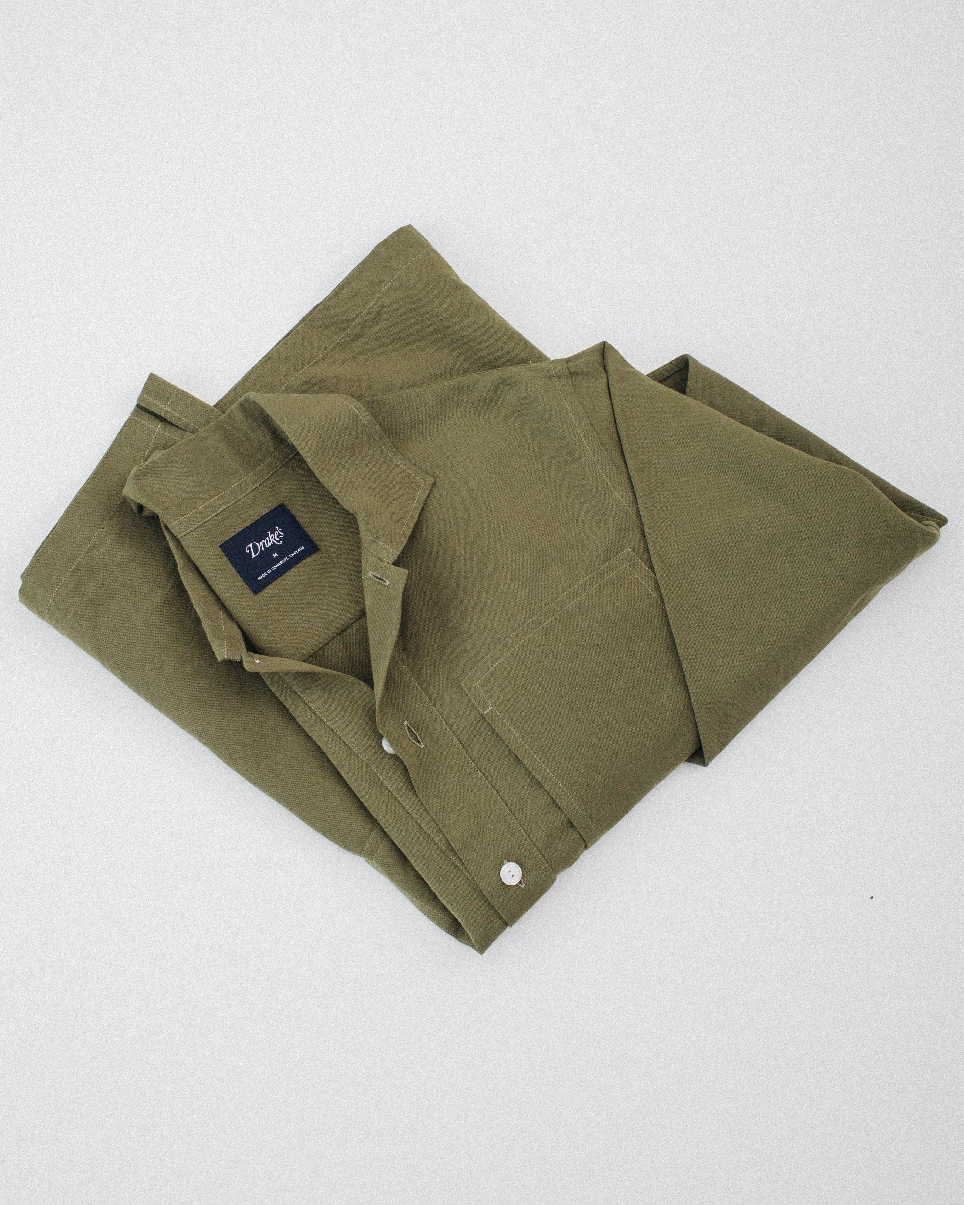 MAP POCKET POPOVER SHIRT - OLIVE