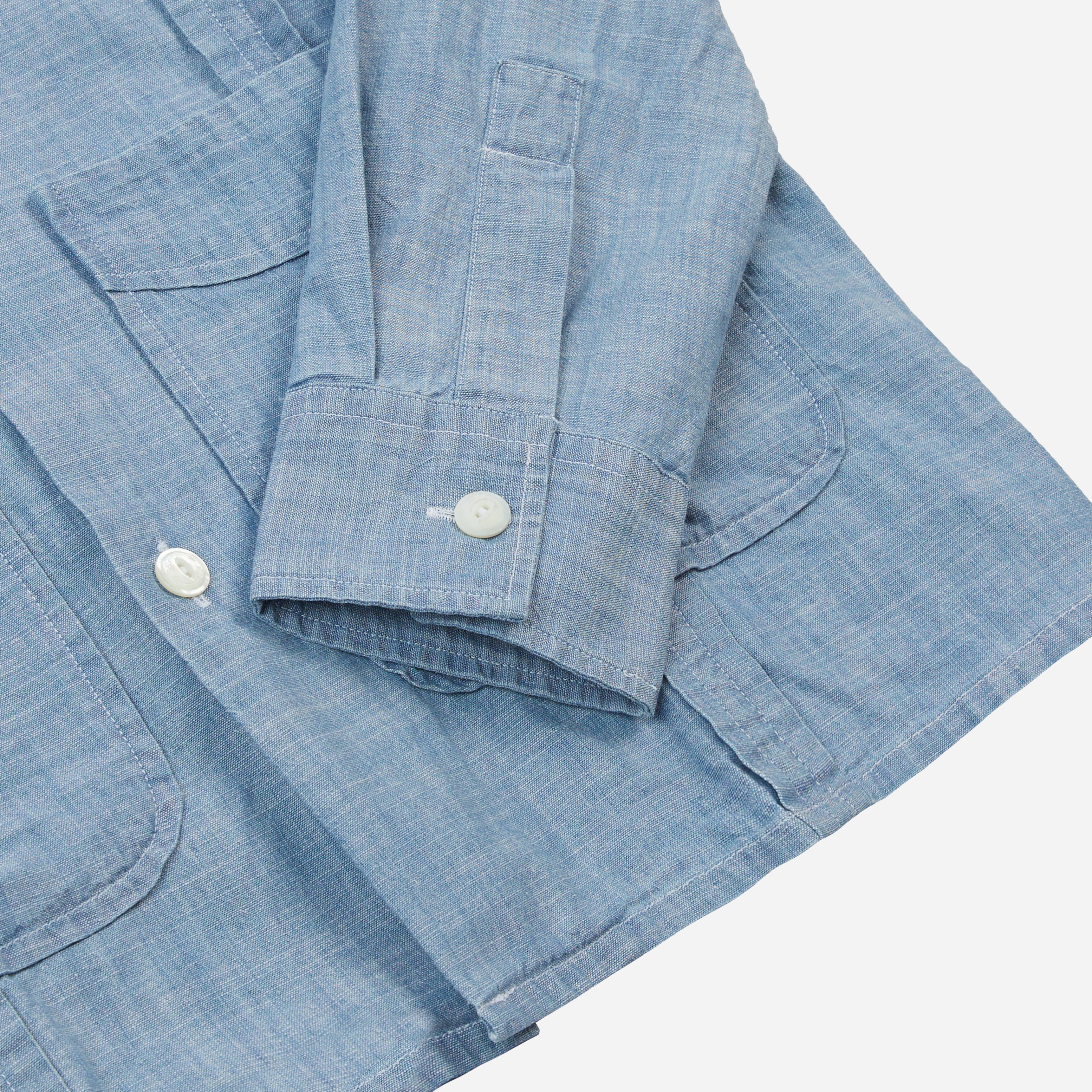 CUBAN CHAMBRAY SHIRT - BLEACH WASH
