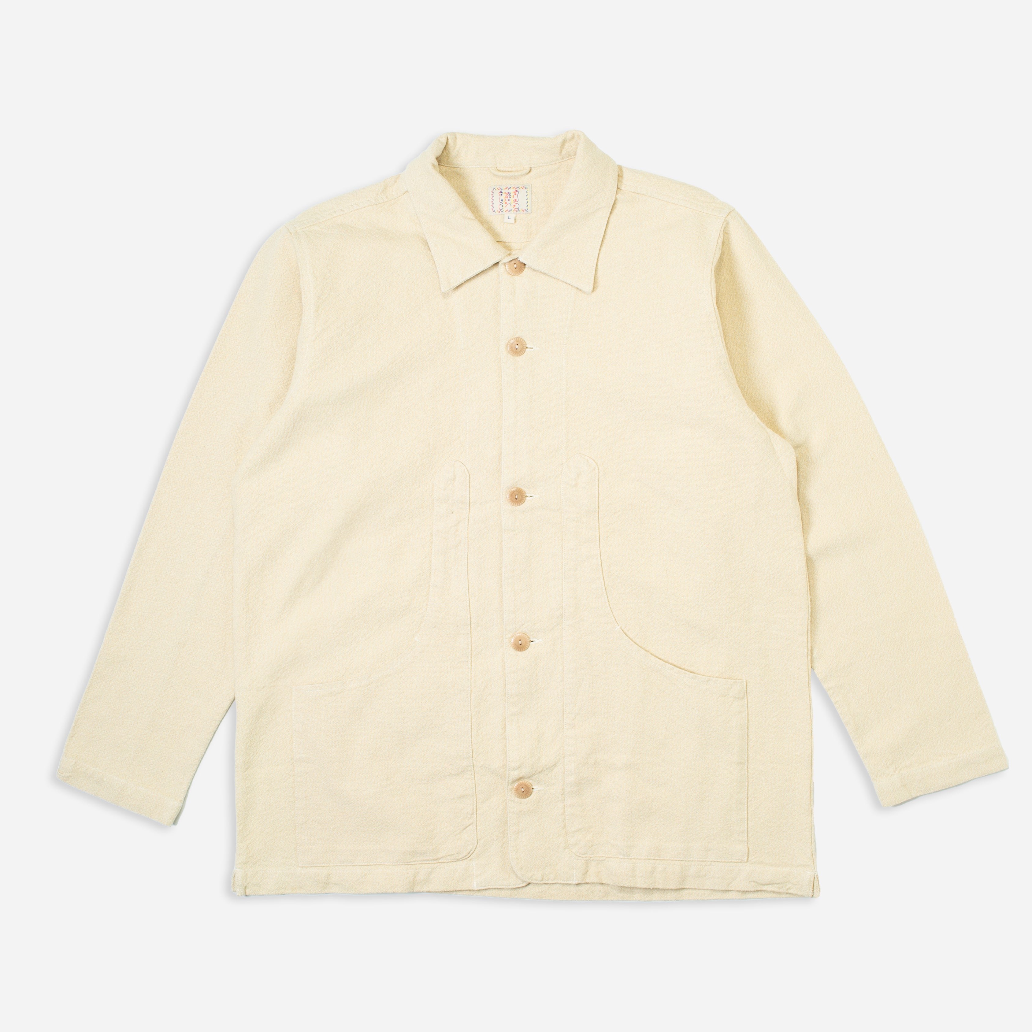 RUSTIC PLAIN WEAVE HUNTING JACKET - NATURAL