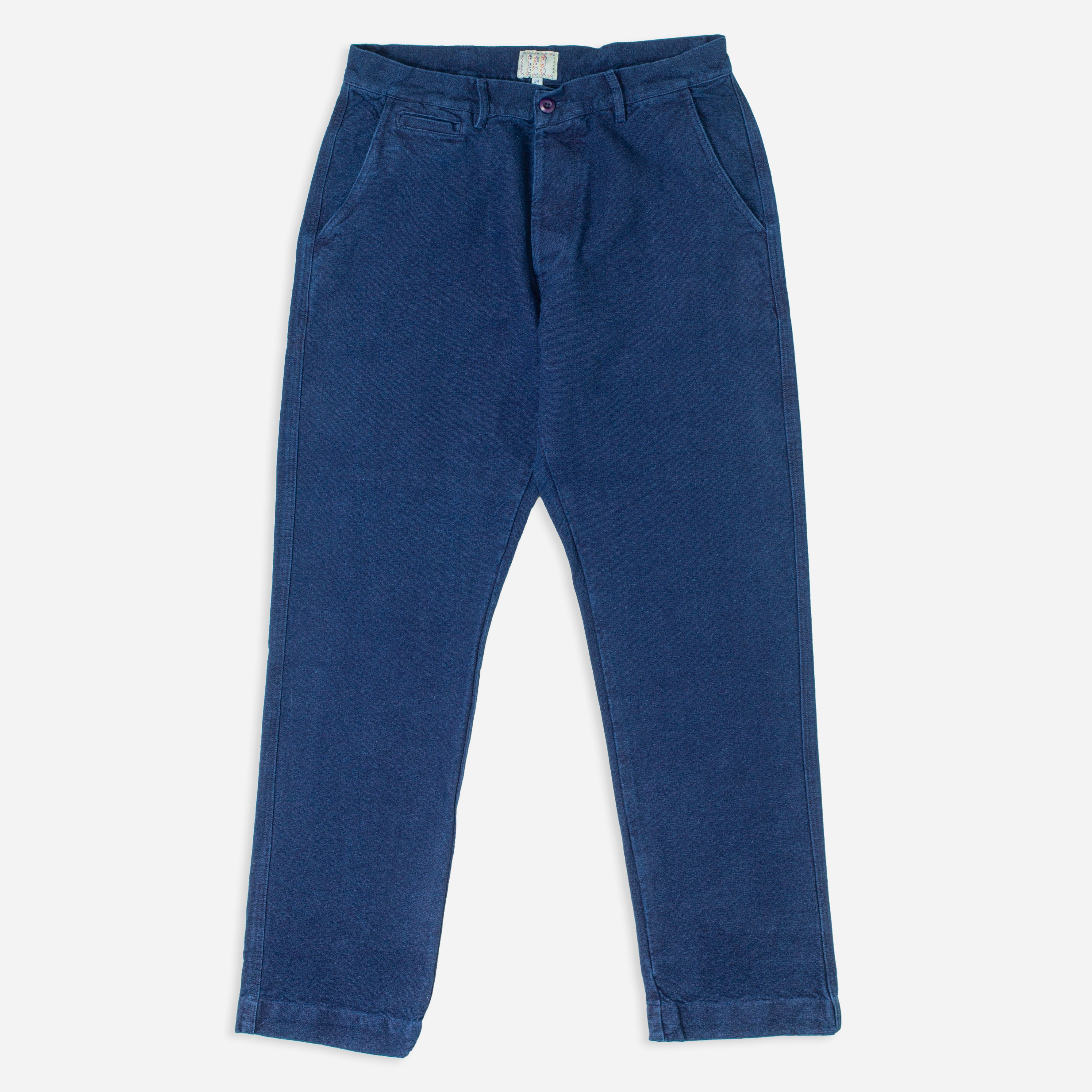 RUSTIC PLAIN WEAVE CHINO PANT - INDIGO