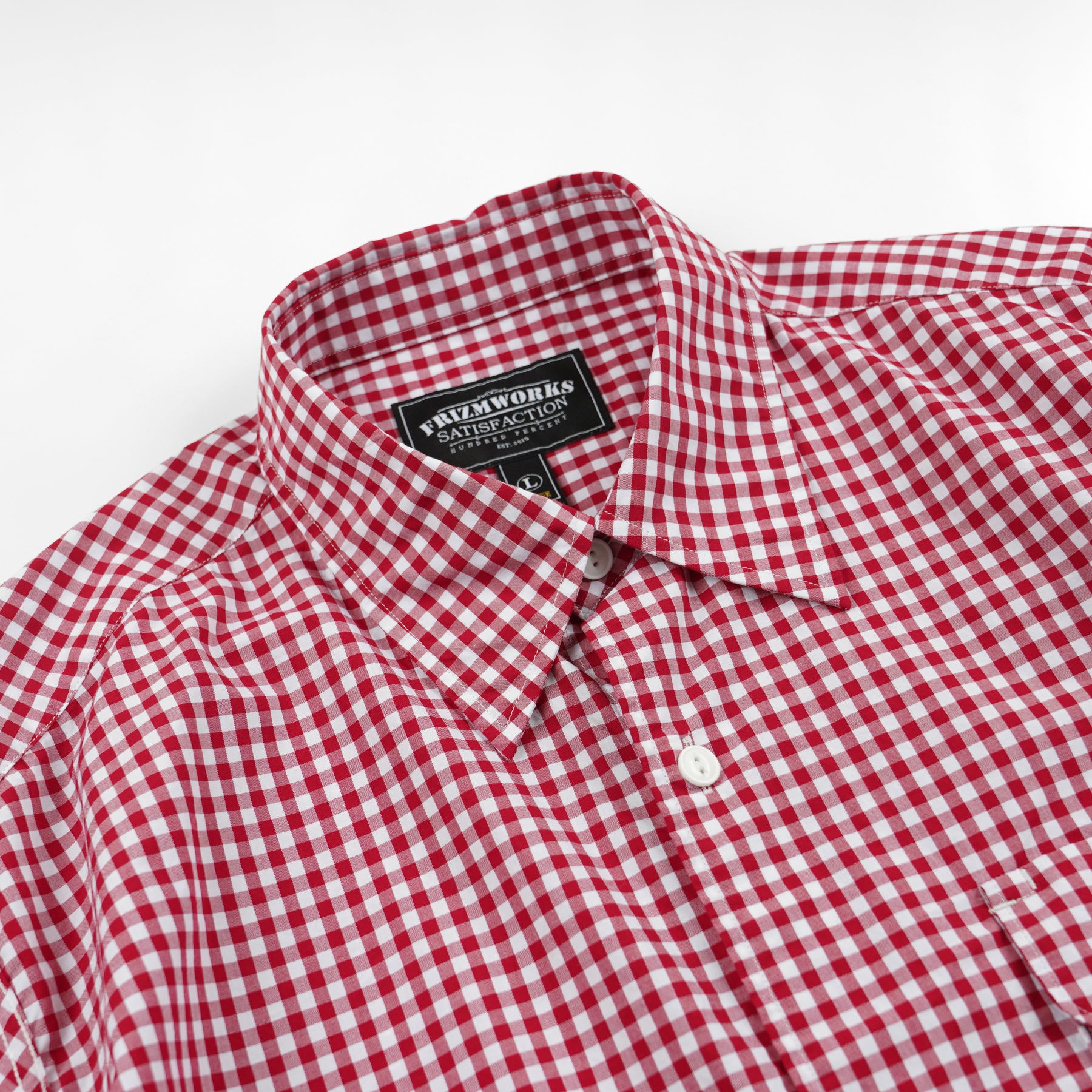EASE GINGHAM CHECK SHIRT - RED