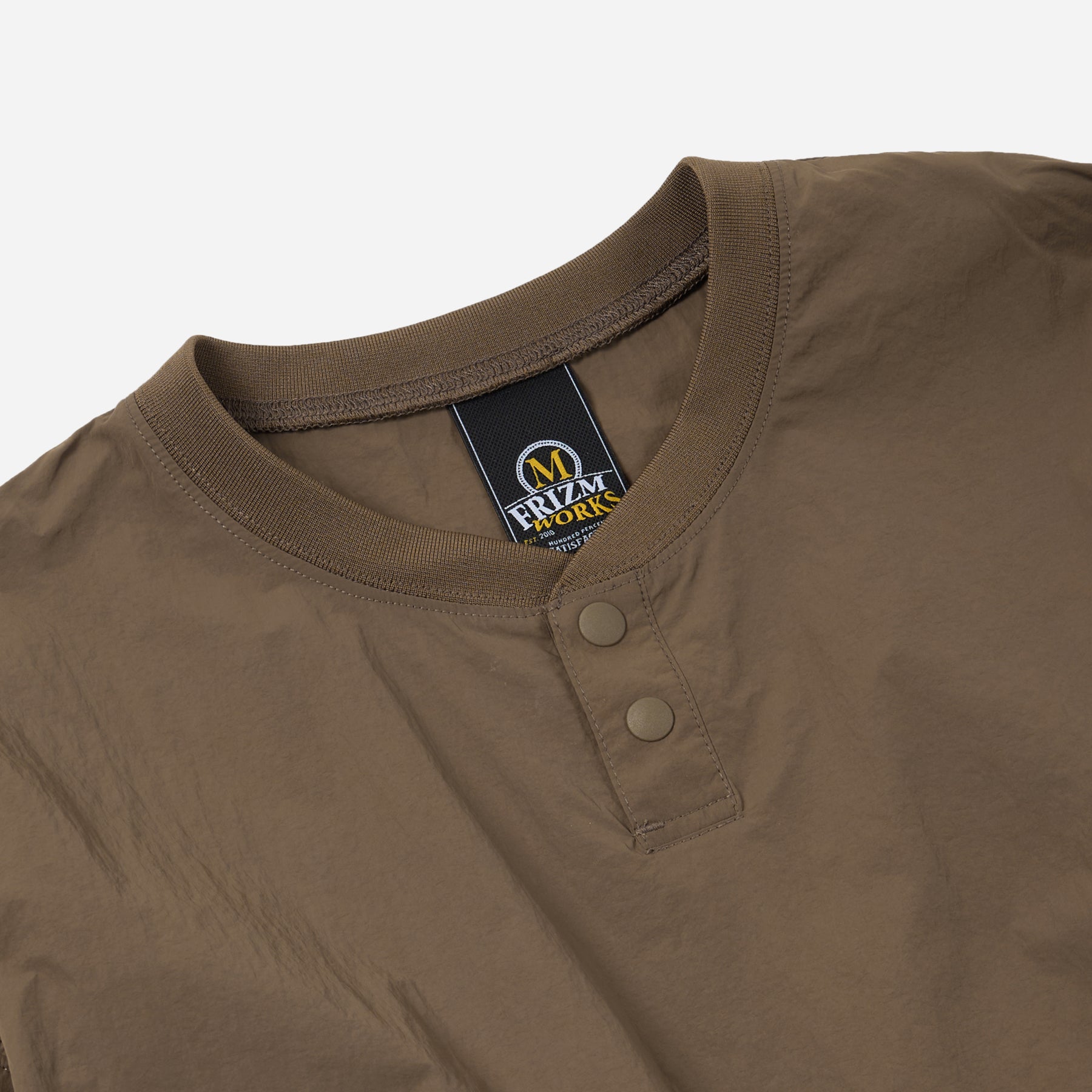 NYLON POCKET PULLOVER SWEATER - BROWN